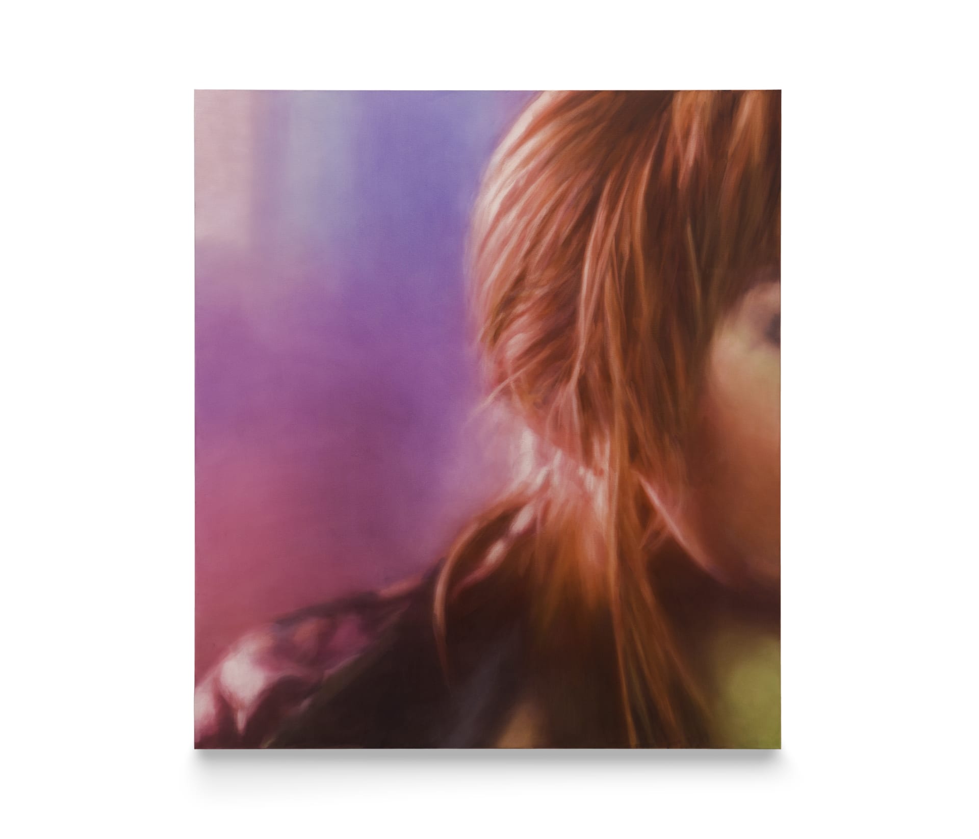 A painting by Rachel Lancaster of the back of a woman's head