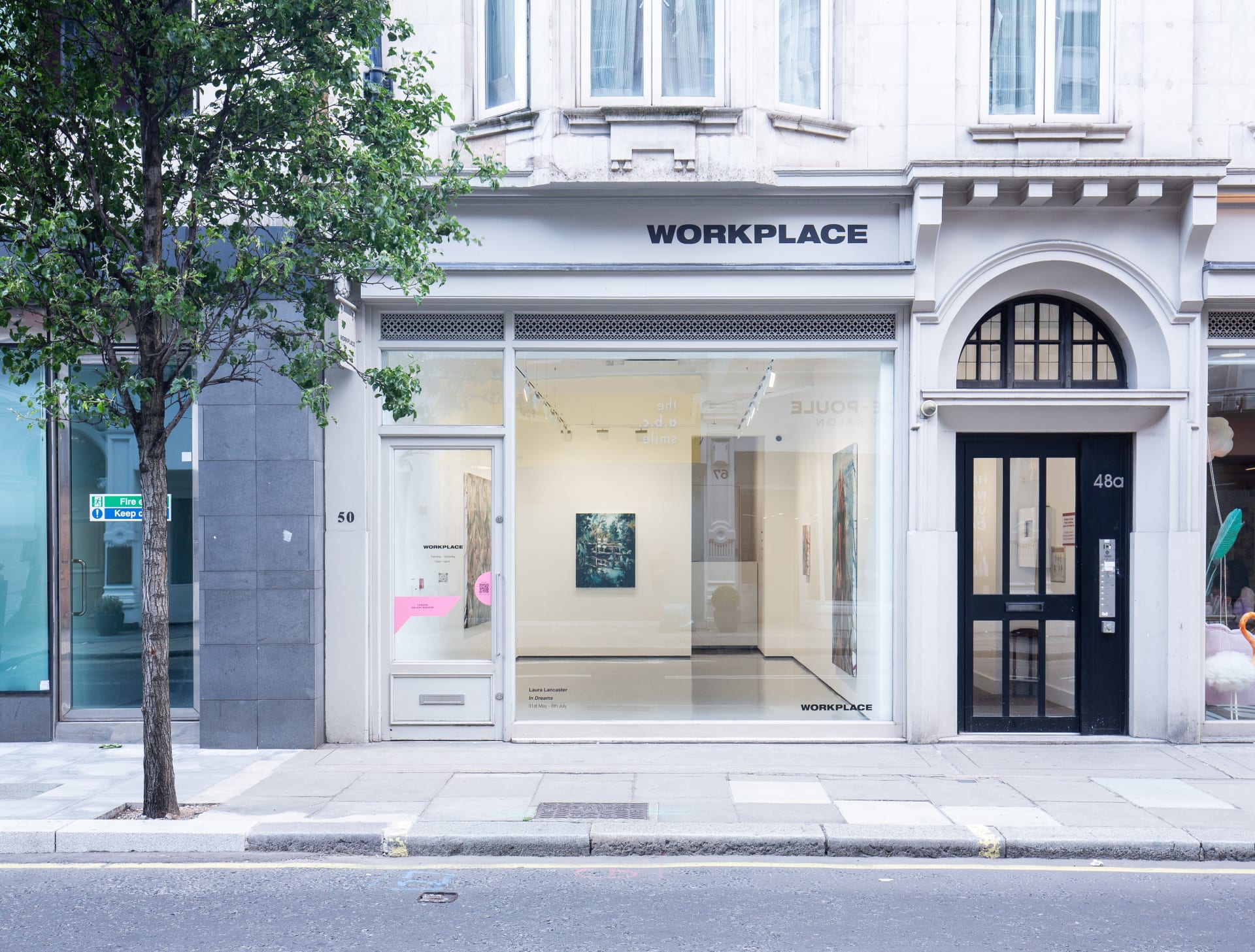 Installation shots of Laura Lancasters solo exhibition 'In Dreams' at Workplace | London