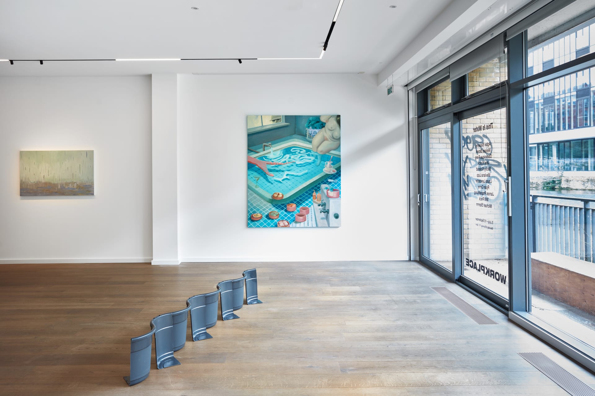 Installation photographs of 'This is Water' a group exhibition at Workplace | London