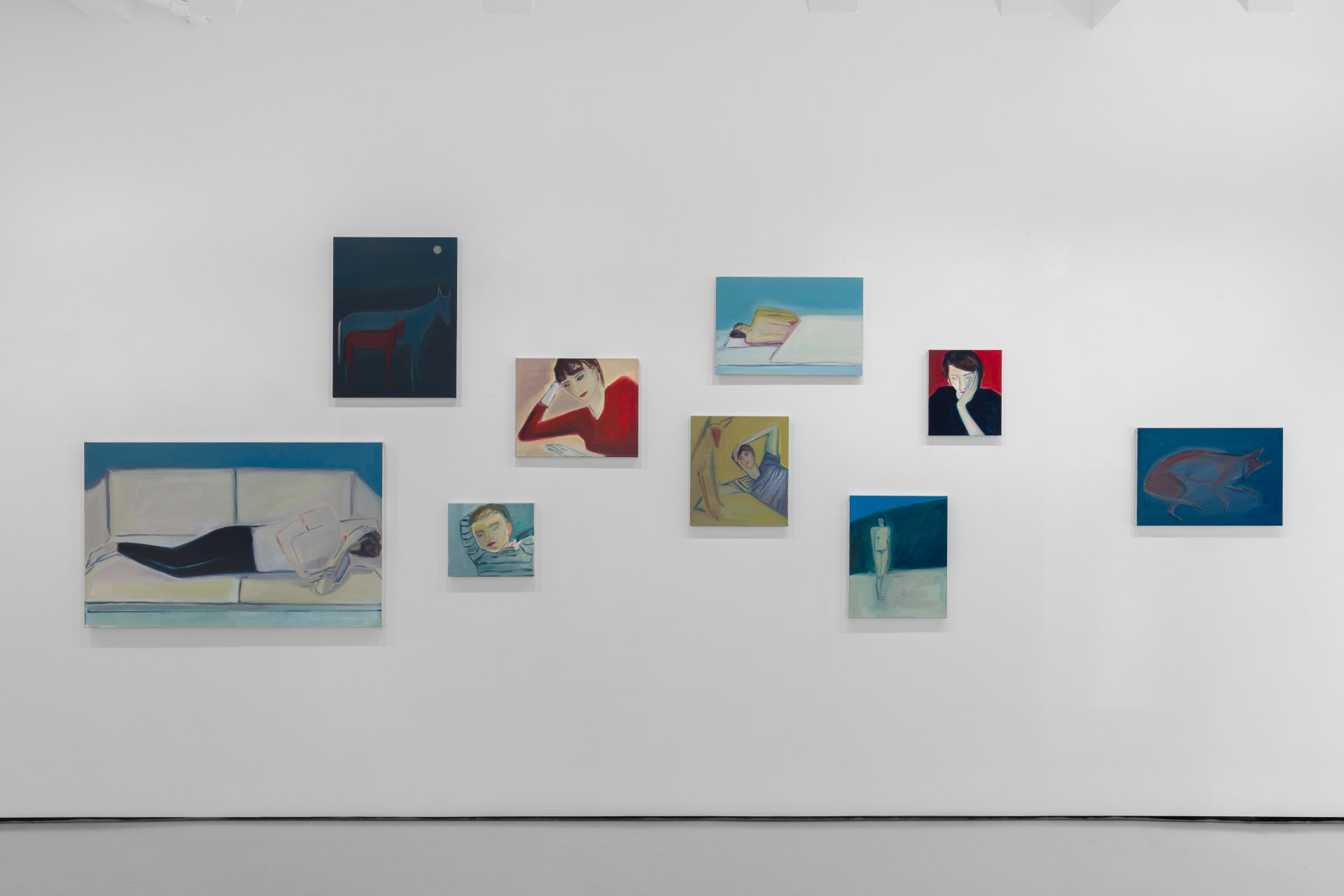 Installation views of Eve Ackroyd's exhibition 'Upon A Tide' at Workplace London