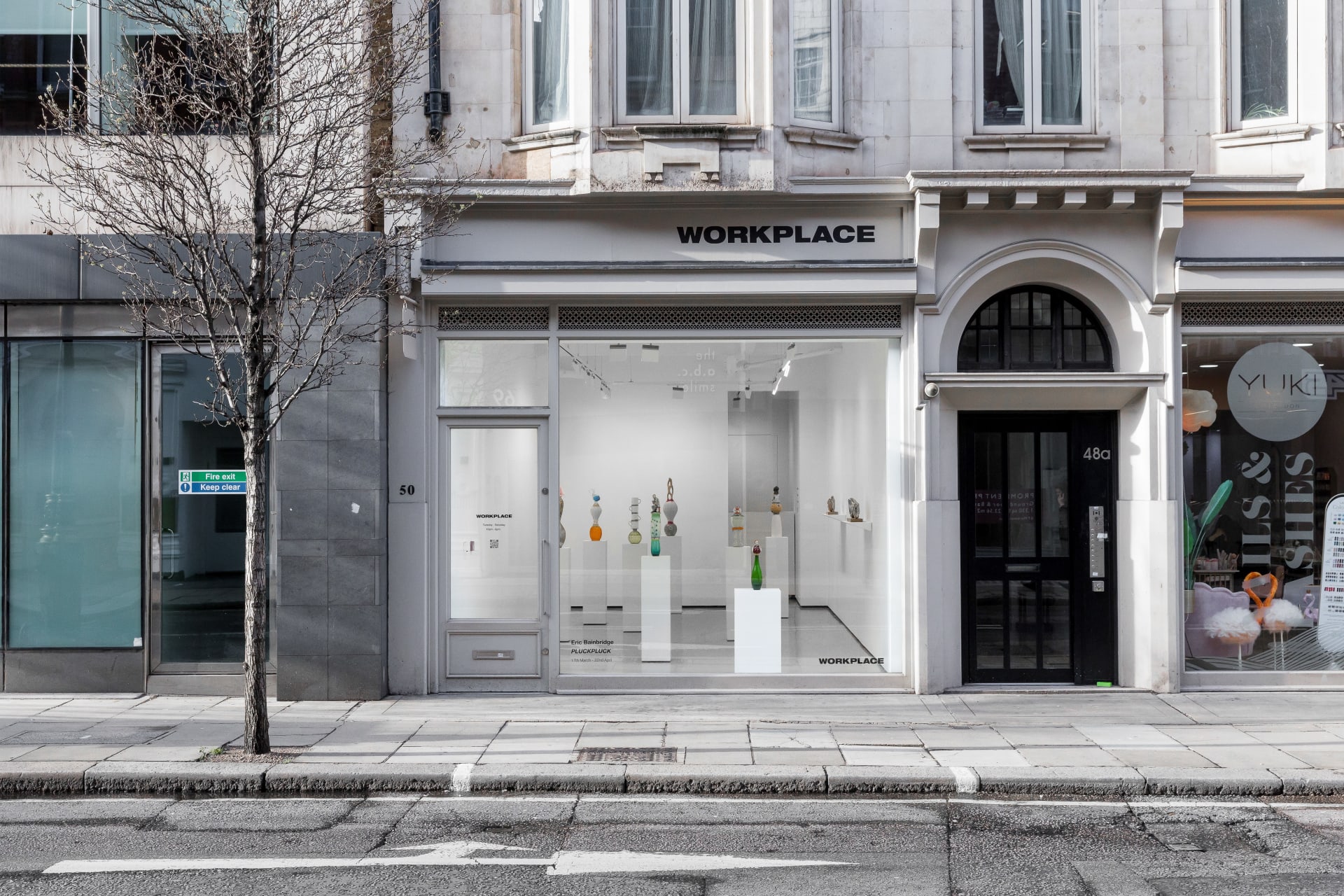 Installation shot of Eric Bainbridge's exhibition PLUCKPLUCK