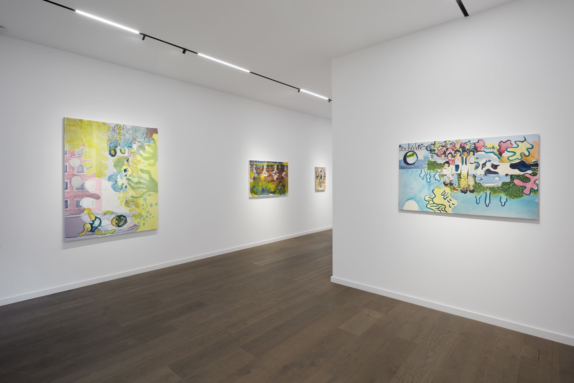 Installation shots of Miko Veldkamp's exhibition 'Ghost Stories' at Workplace in London