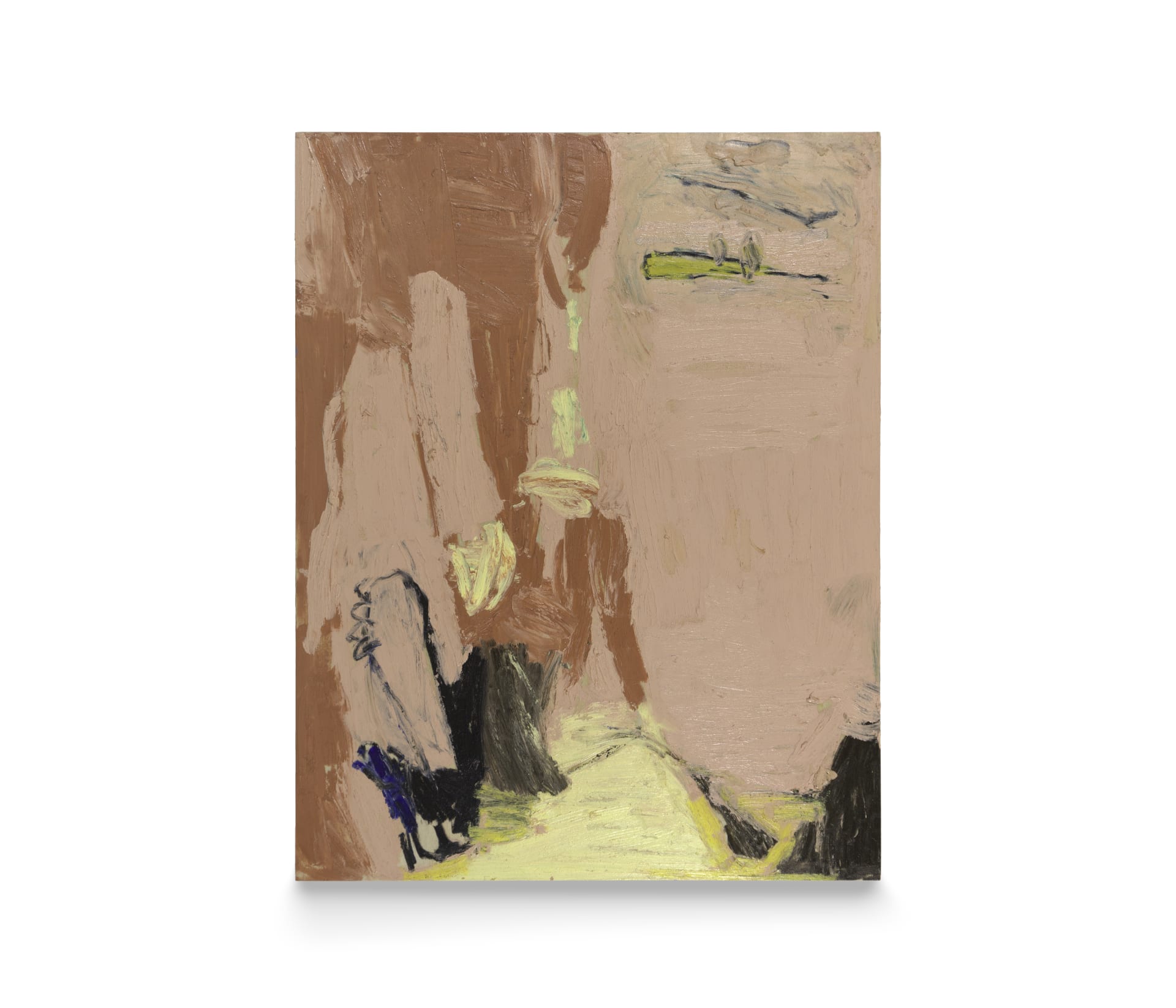 A dusty pink abstract gestural painting by b chehayeb 