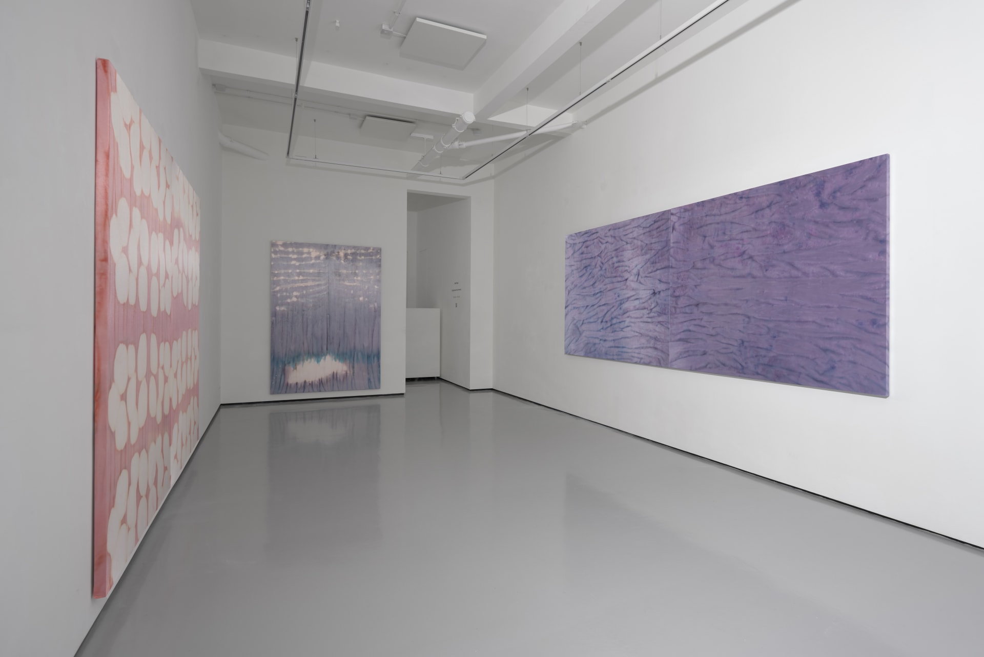 Installation images of Max Boyla's exhibition 'Crying like a fire in the sun' at Workplace, London. 