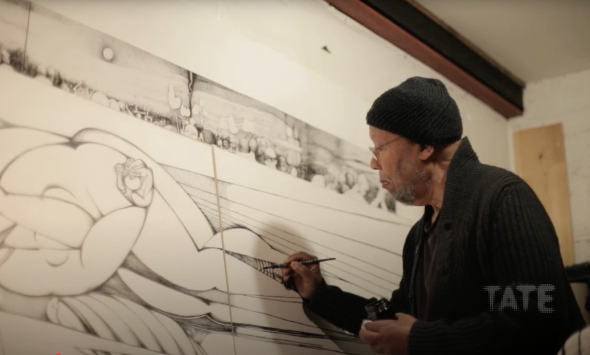 An image of Ibrahim El-Salahi painting 'The Inevitable' 