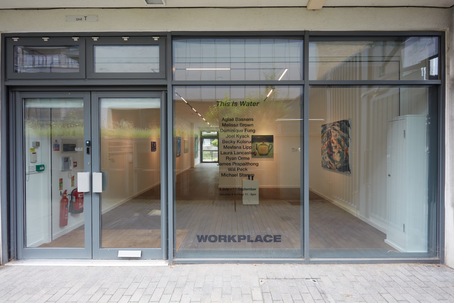 Installation photographs of 'This is Water' a group exhibition at Workplace | London