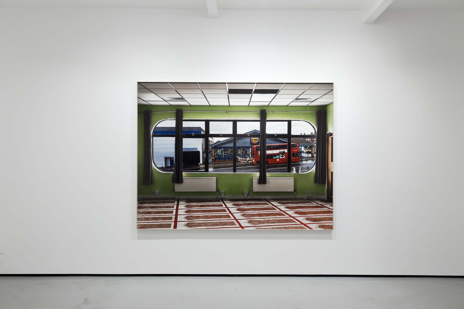 Installation views of Marwan Bassiouni's exhibition 'New British Views' at Workplace in London. 