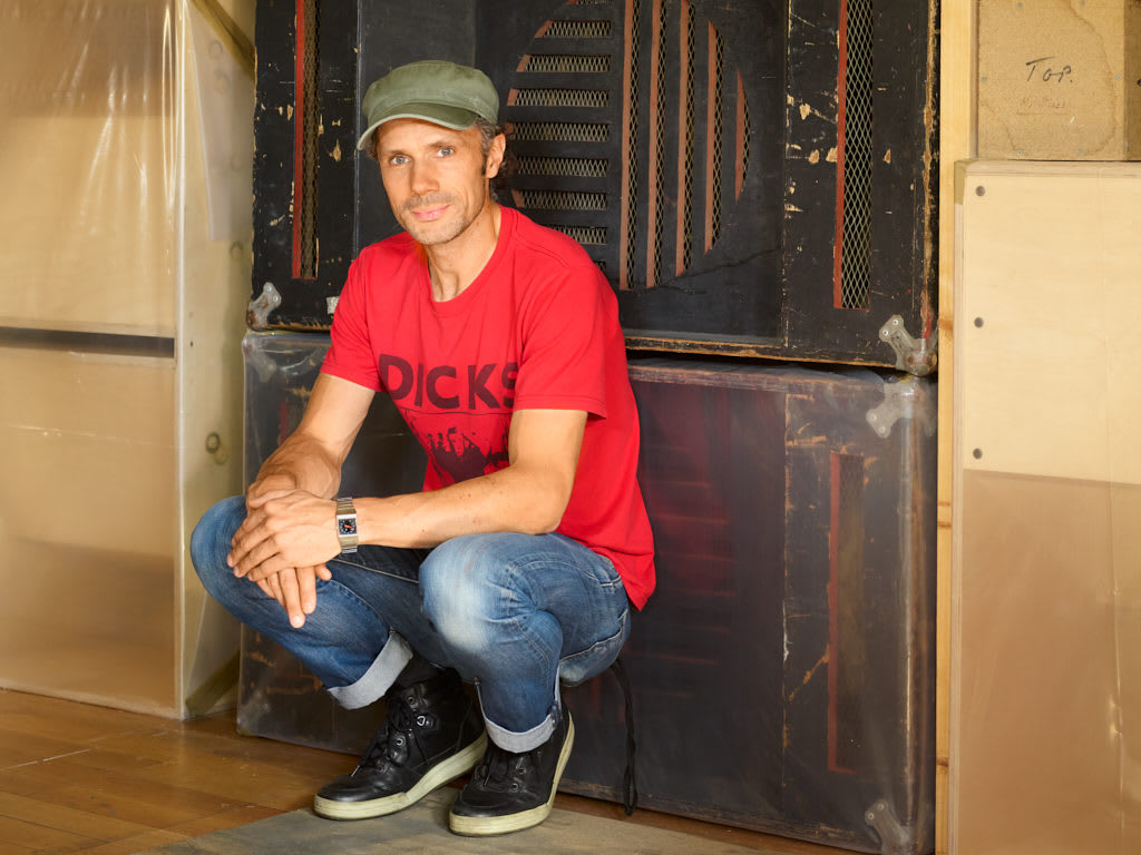 Matt Stokes in his studio