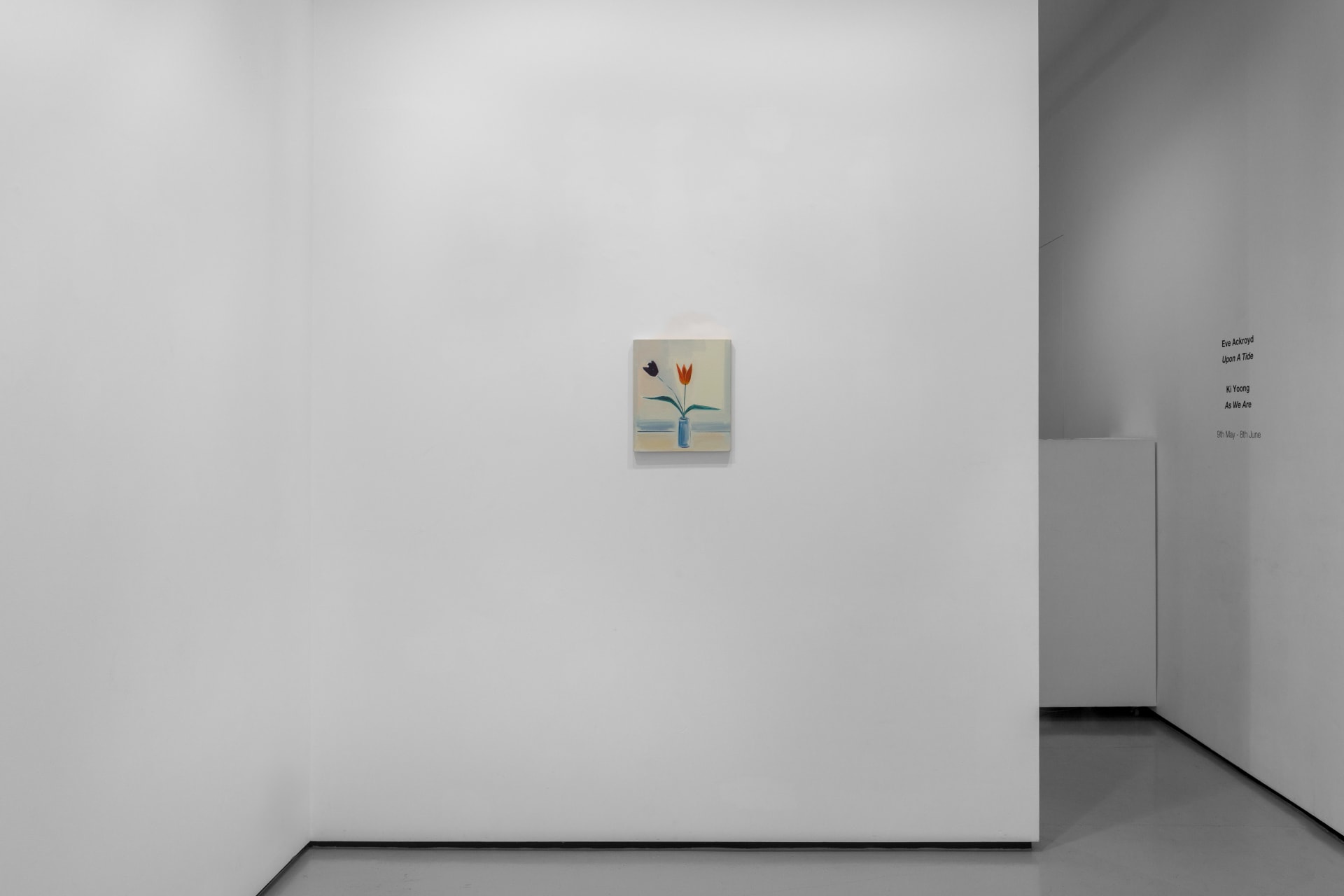 Installation views of Eve Ackroyd's exhibition 'Upon A Tide' at Workplace London