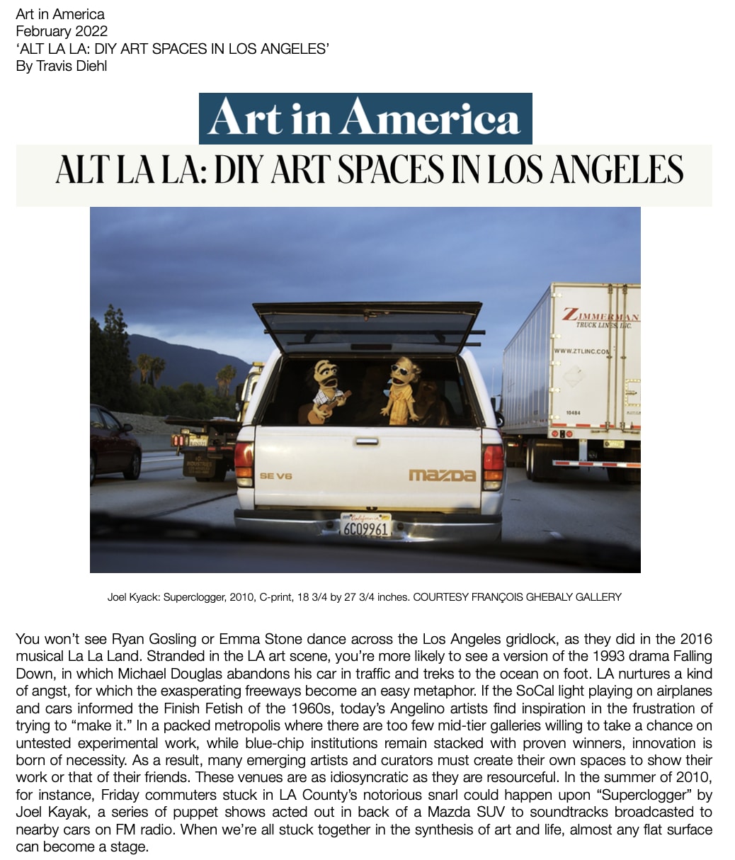 Art in America - Alt La La: DIY Art Spaces in Los Angeles