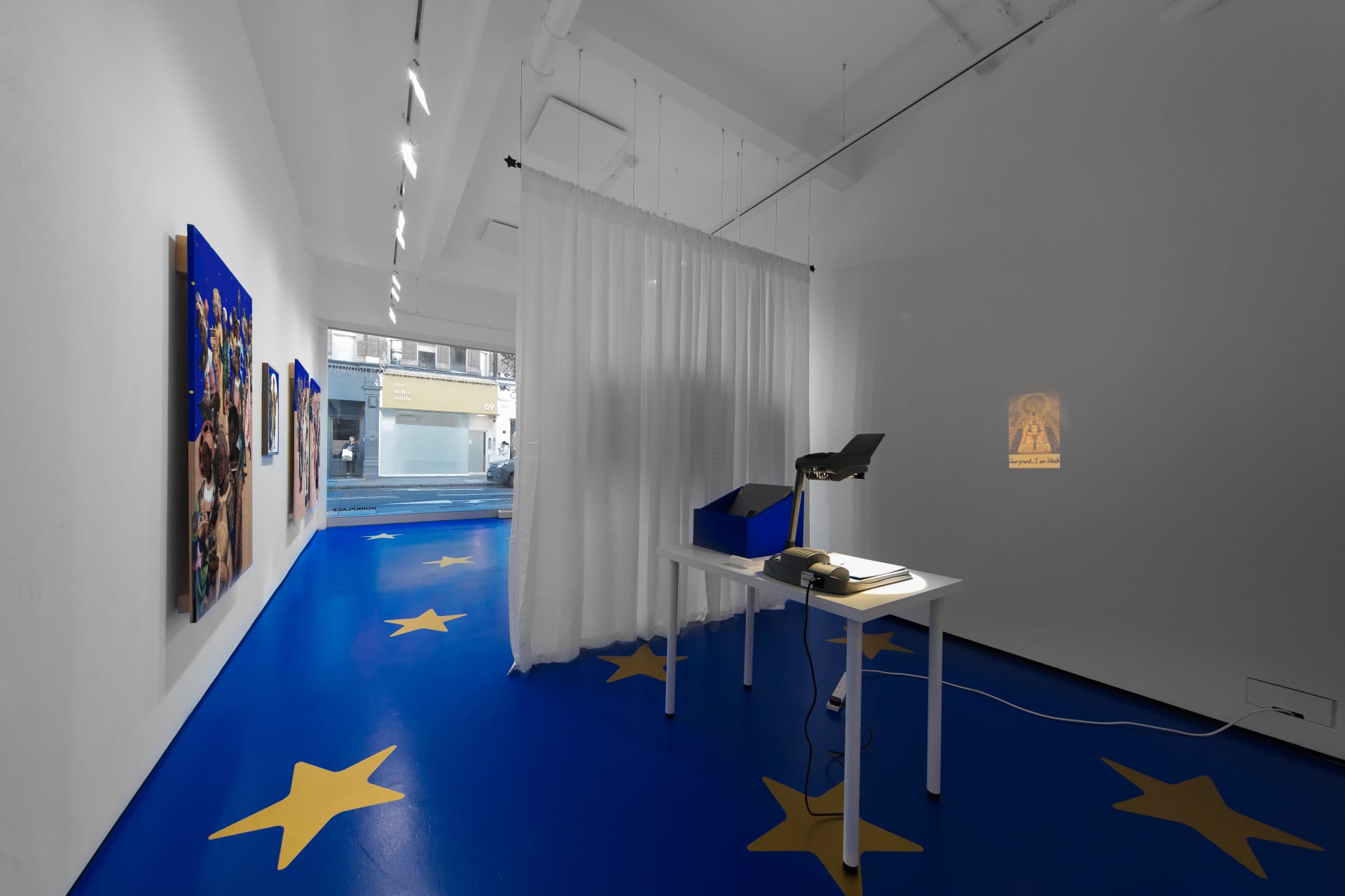 Installation photos of Rosa Johan Uddoh's exhibition 'Star Power' at Workplace | London 