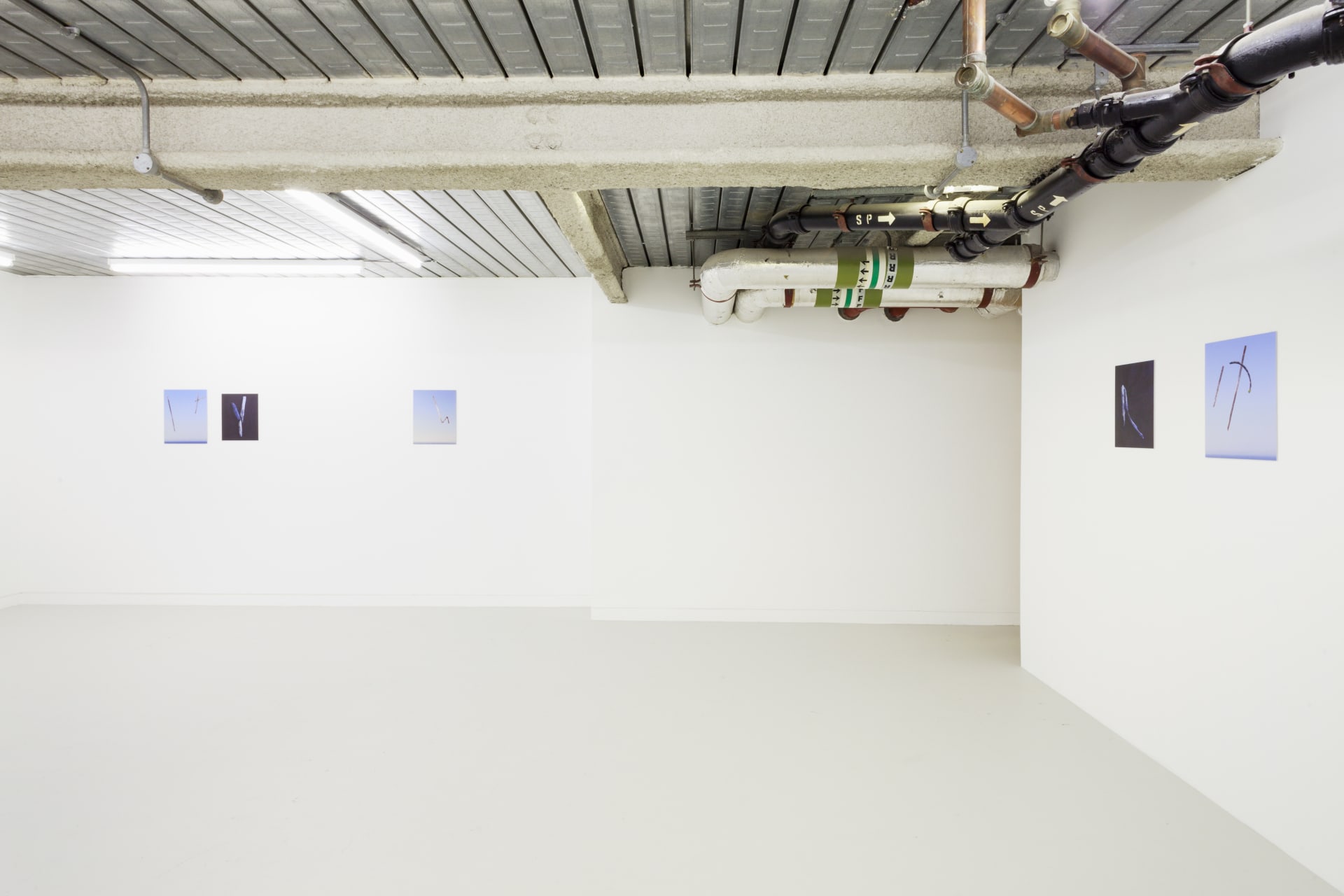 images of Joe Clarke's work in his exhibition 'Every song the same' at Workplace in London