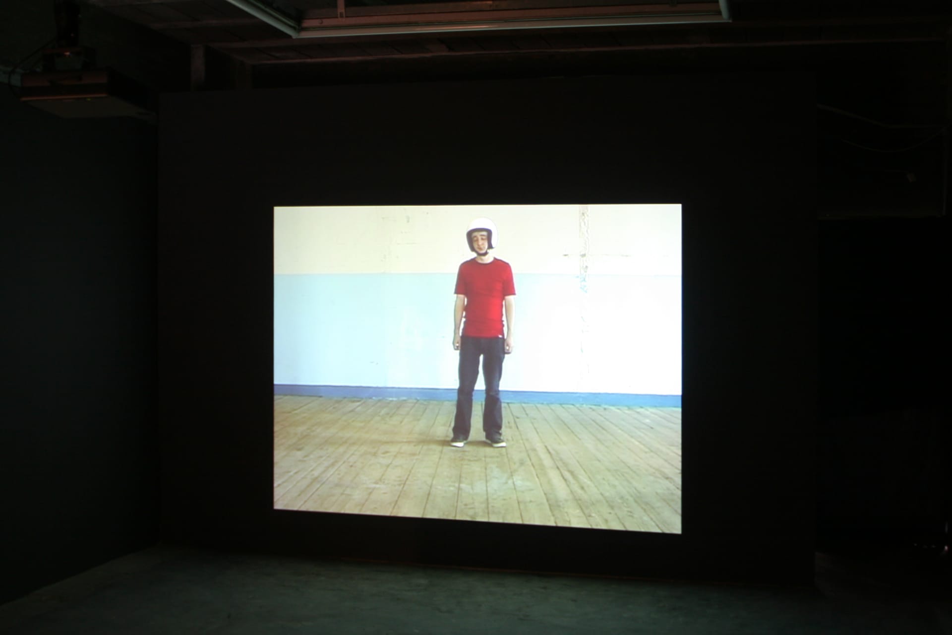 Installation shots of 1,2,3,4 an exhibition by Mick Peter, Owen Piper, Maurice Doherty and David Sherry at Workplace in Gateshead