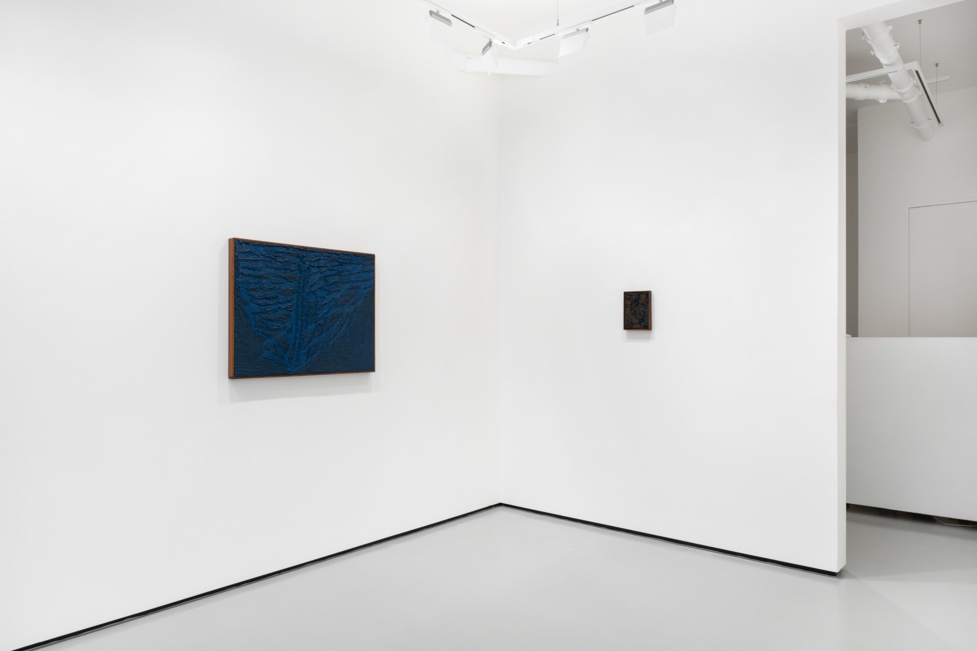 Installation photographs of James Collins exhibition 'Ground' at Workplace | London