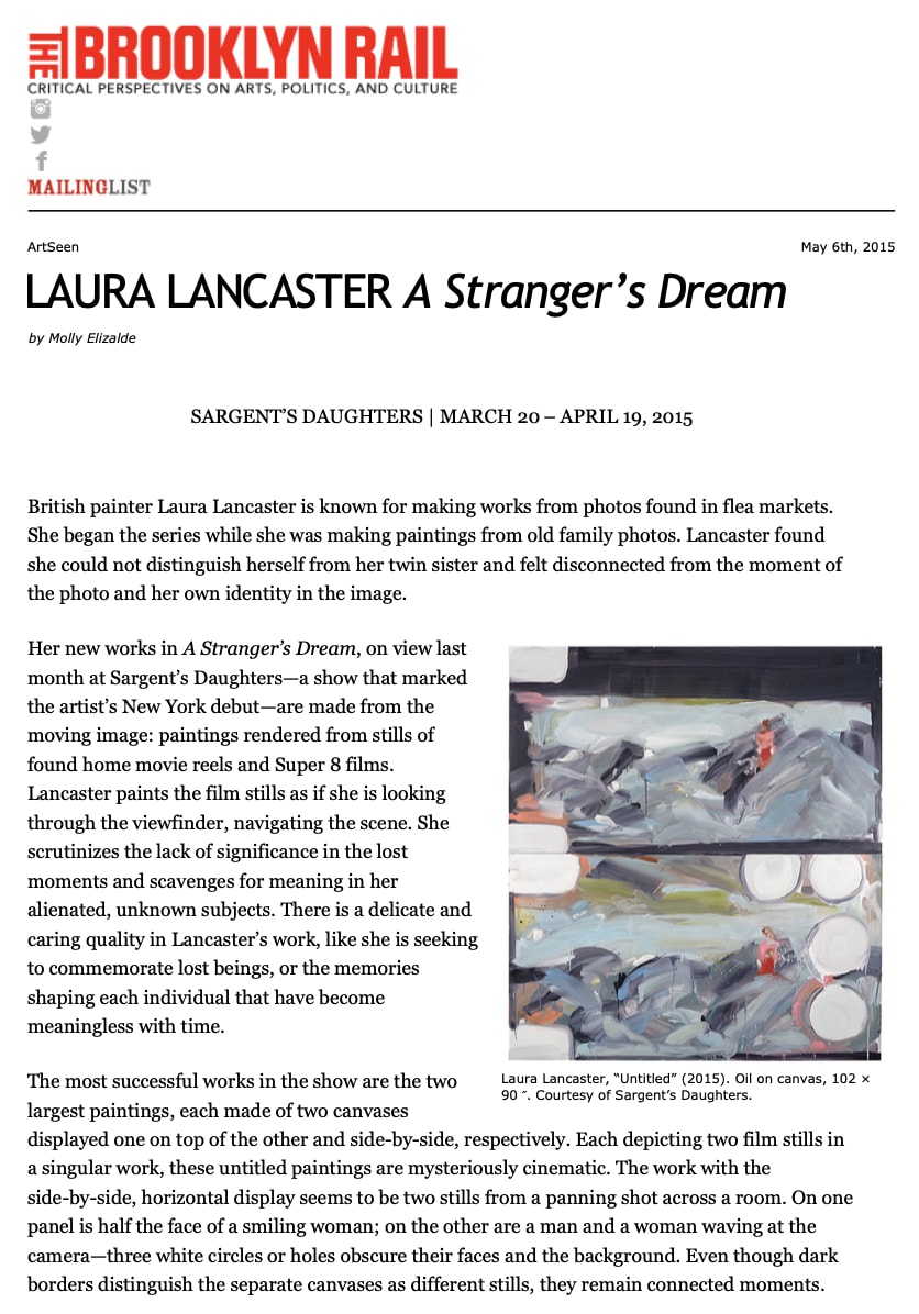Laura Lancaster A Stranger’s Dream Molly Elizalde