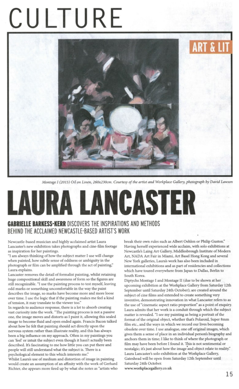 LAURA LANCASTER - Gabrielle Barkess-Kerr Discovers the Inspirations and Methods Behind the Acclaimed Newcastle-Based Artist's Work