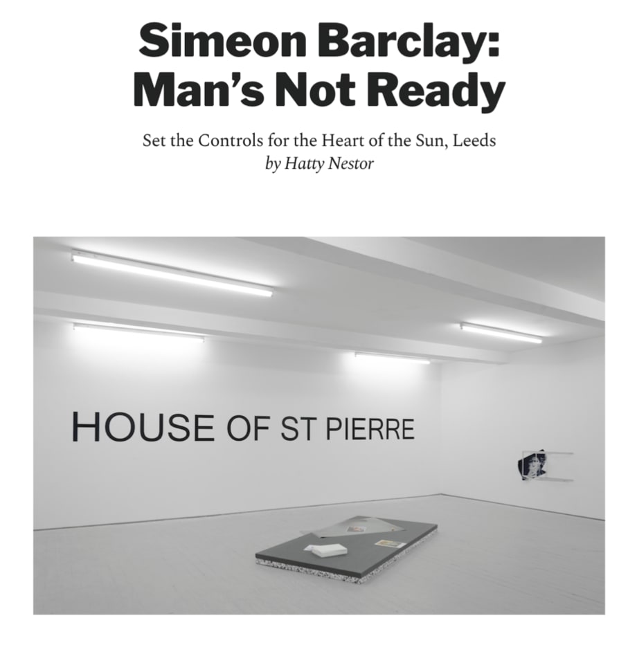 Simeon Barclay: Man's Not Ready 