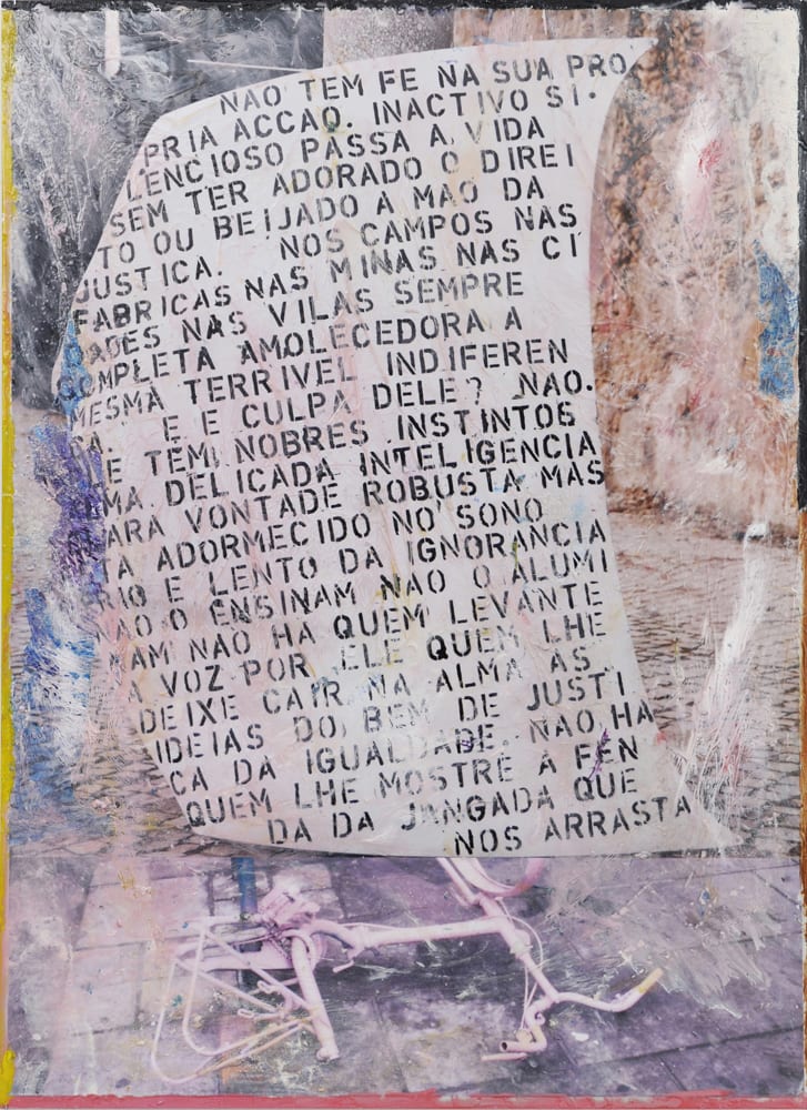 Hugo Canoilas, With no faith in his own actions (...) No one showing the slit of the raft that carries us, 2014