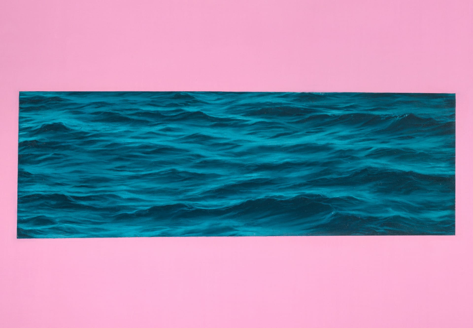 A painting by Meredith Sellers of a cropped area of the sea