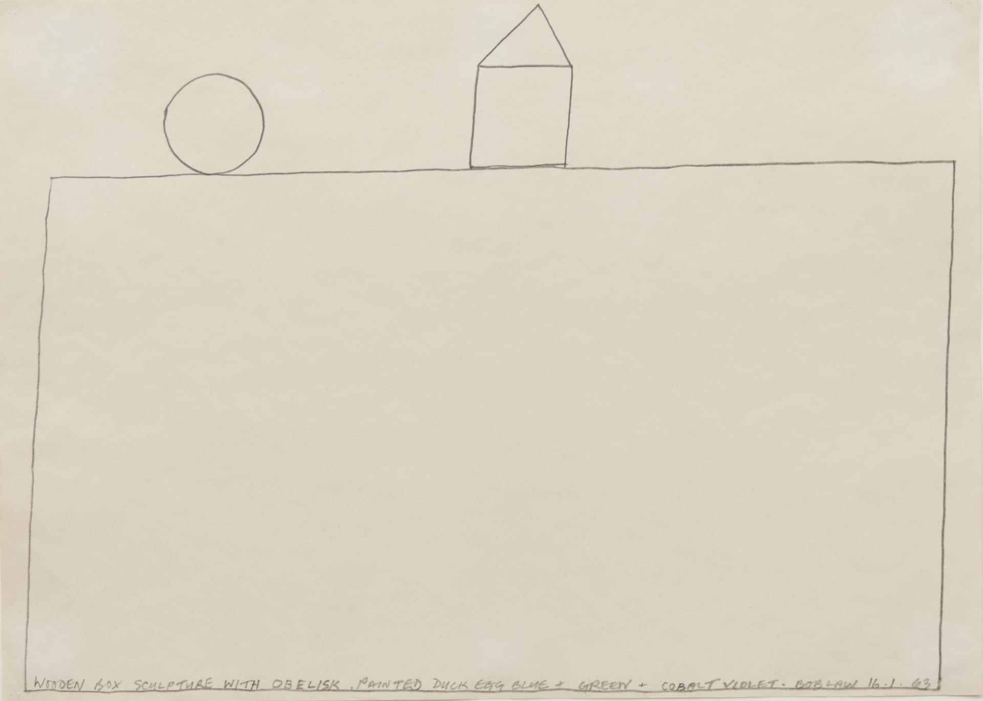 A minimal drawing by Bob Law