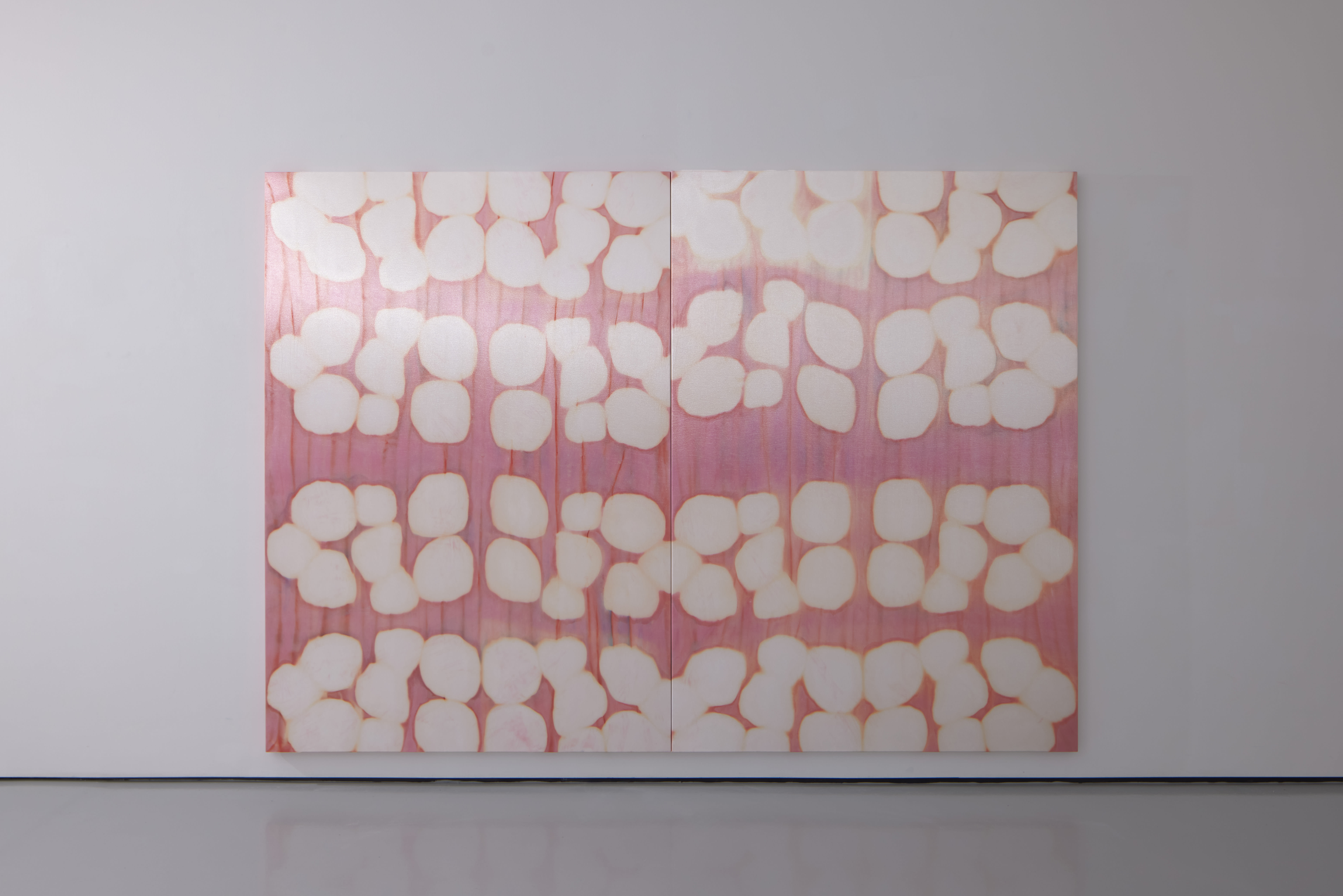 Installation images of Max Boyla's exhibition 'Crying like a fire in the sun' at Workplace, London. 