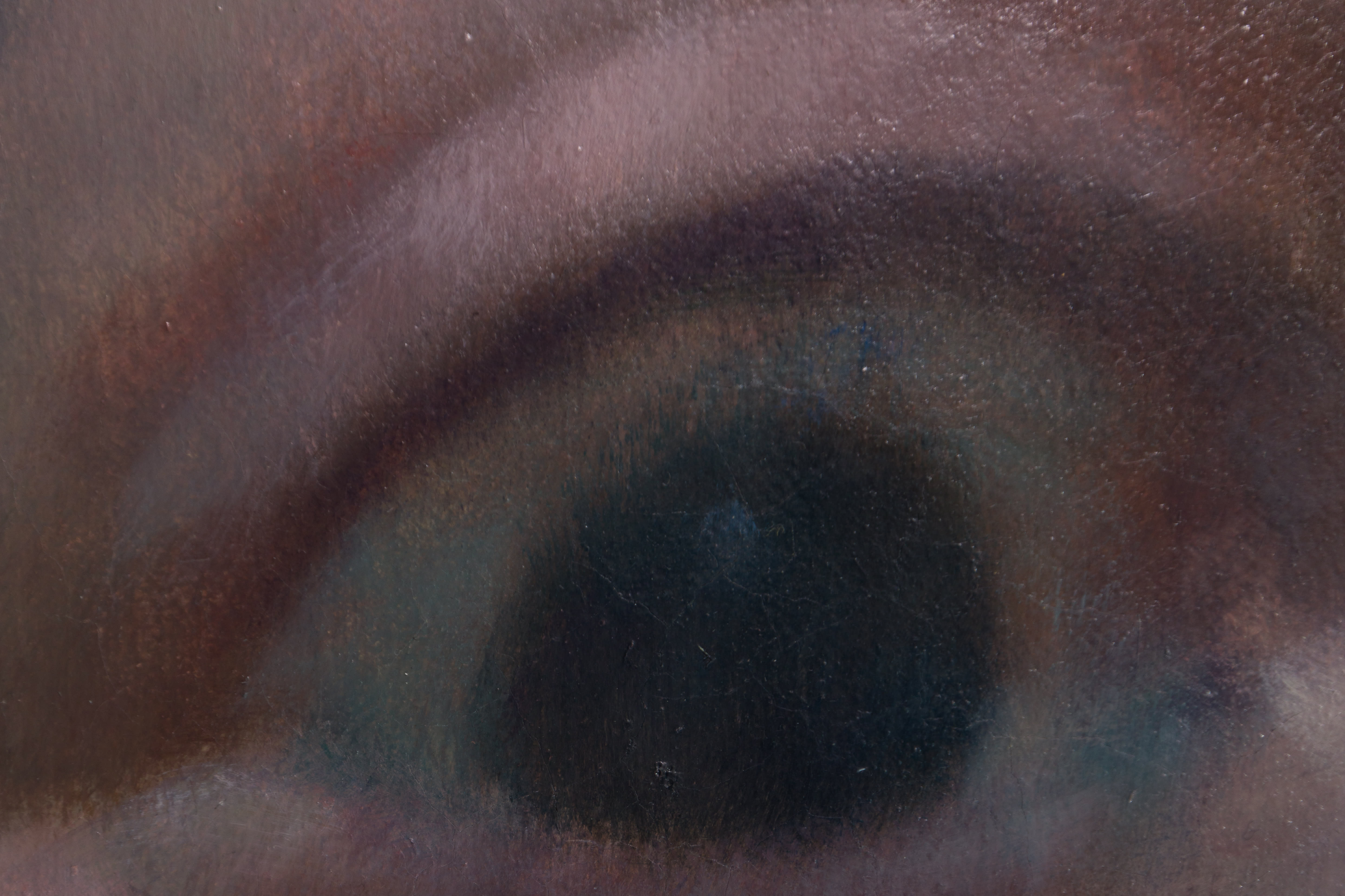 A detail of a painting by Wang Pei of an eye