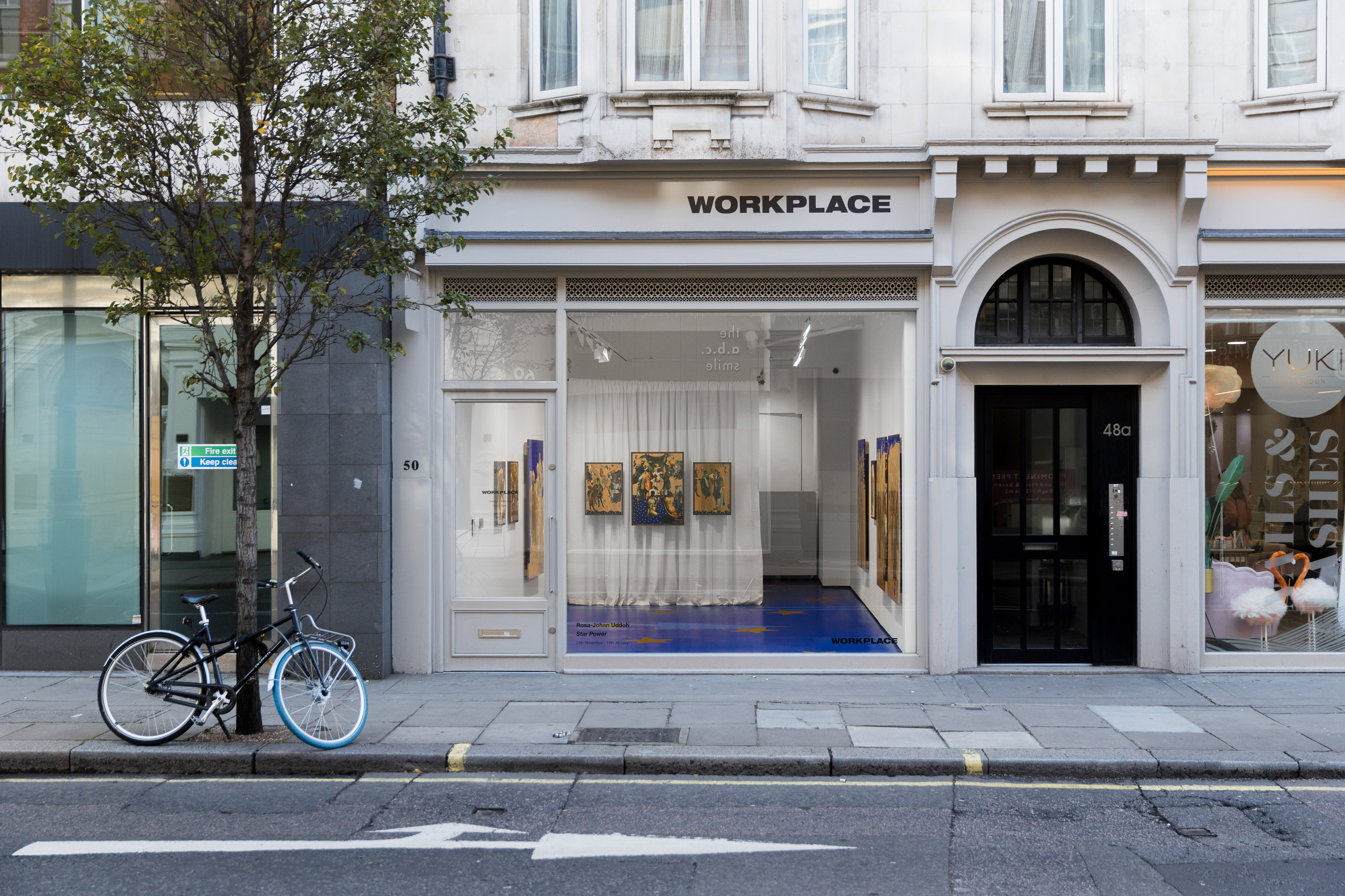 Installation photos of Rosa Johan Uddoh's exhibition 'Star Power' at Workplace | London 