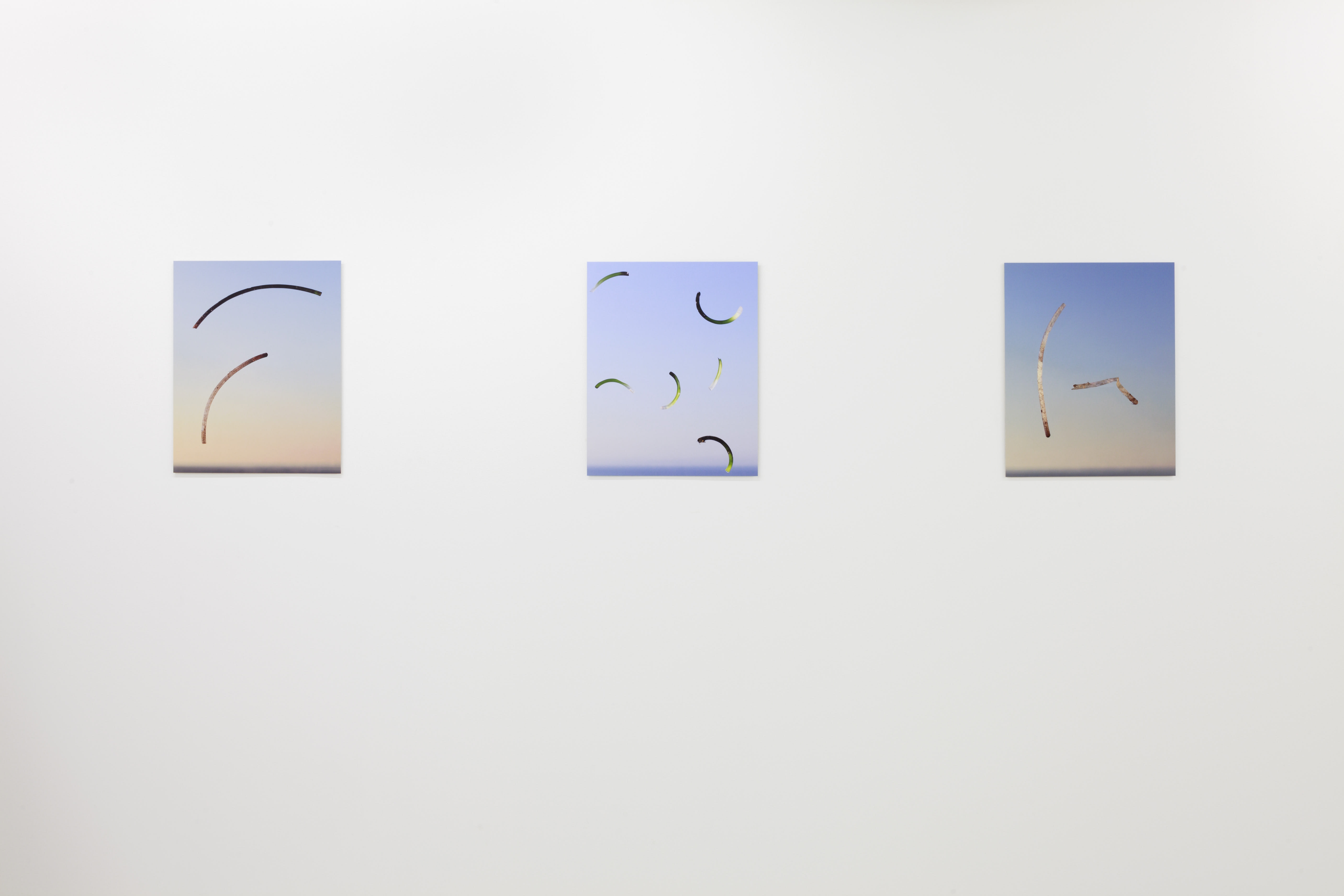 images of Joe Clarke's work in his exhibition 'Every song the same' at Workplace in London