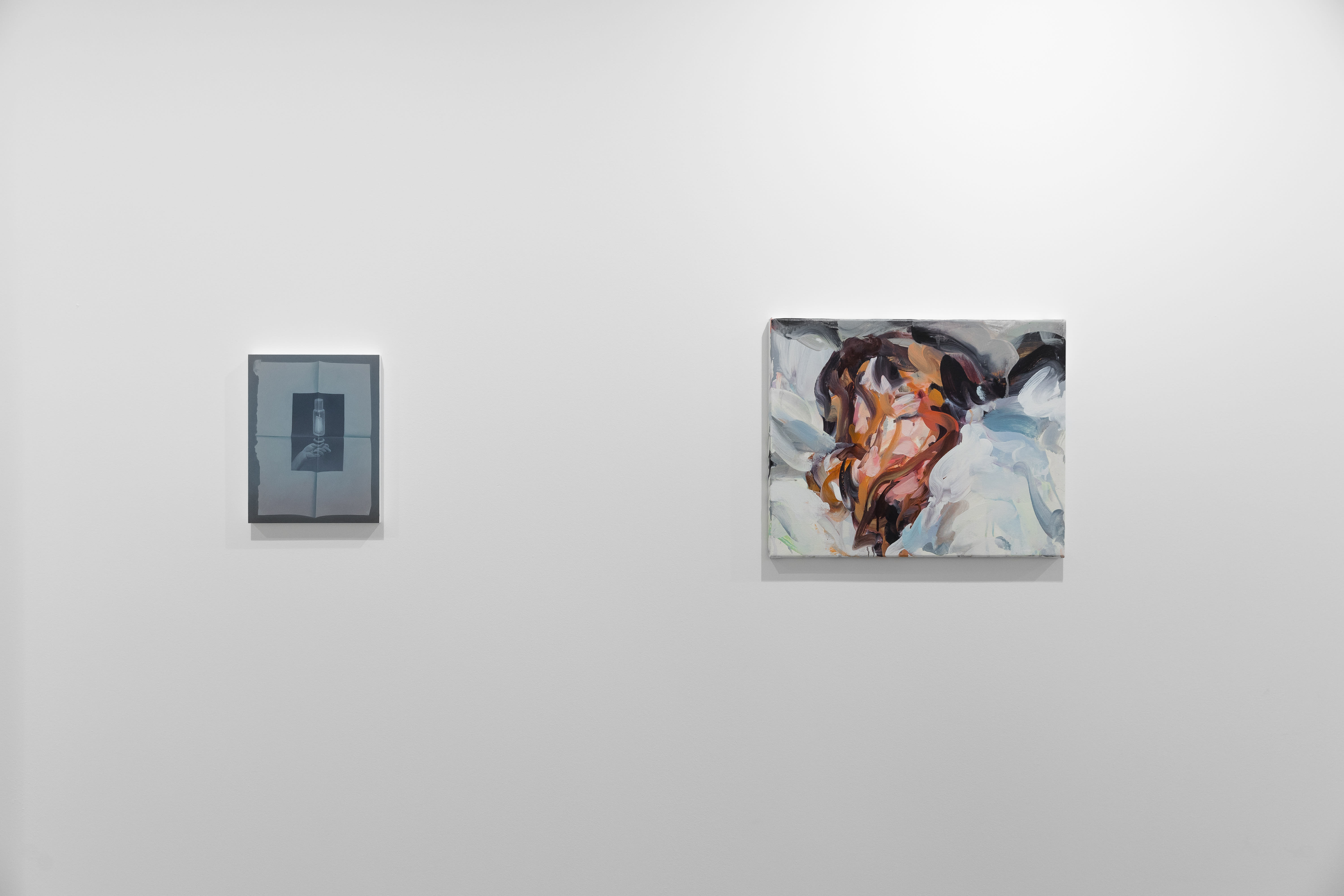 Installation views of 'Kaleidoscope' the inaugural group exhibition at Workplace in 50 Mortimer Street, Fitzrovia, London.