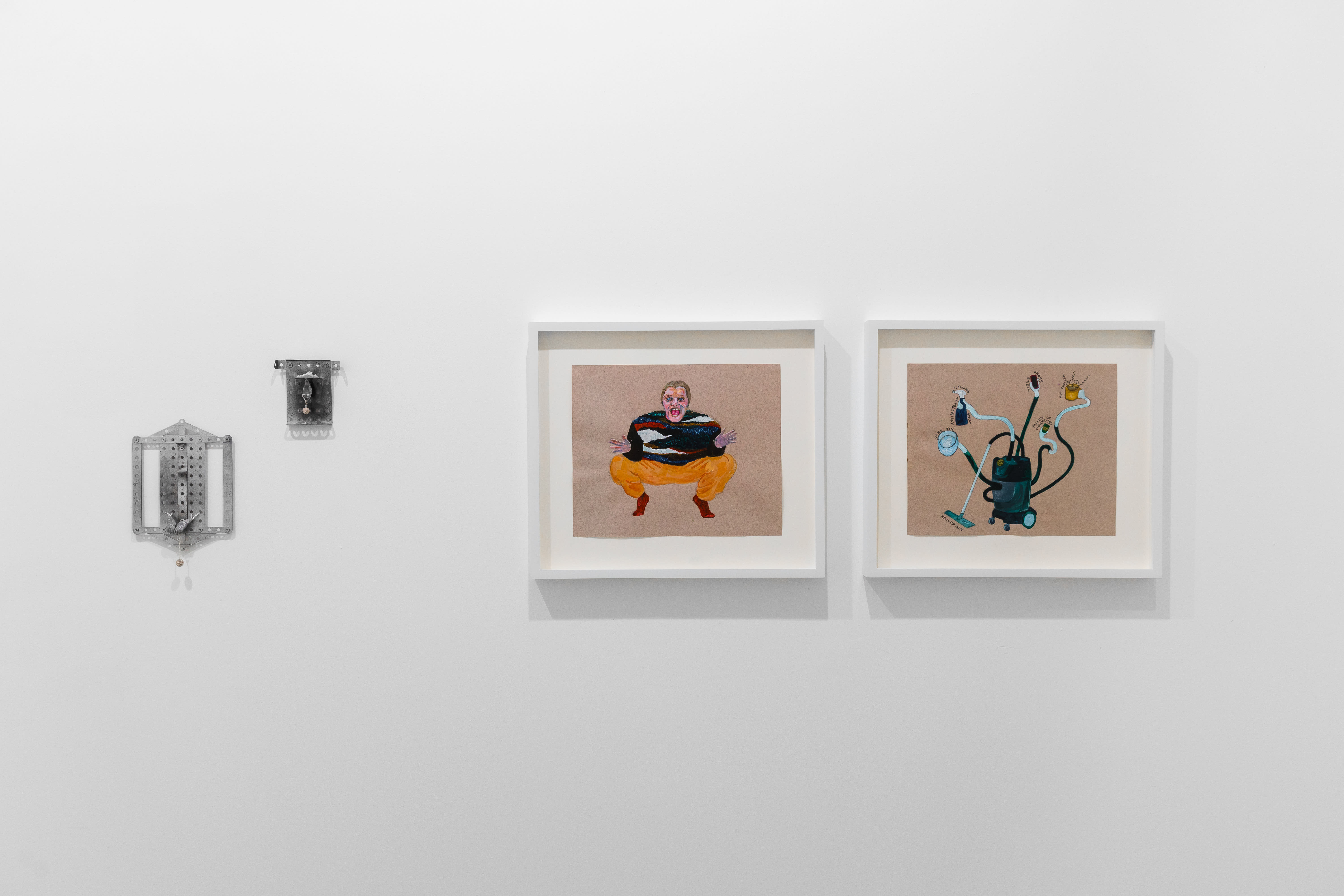 Installation views of 'Kaleidoscope' the inaugural group exhibition at Workplace in 50 Mortimer Street, Fitzrovia, London.