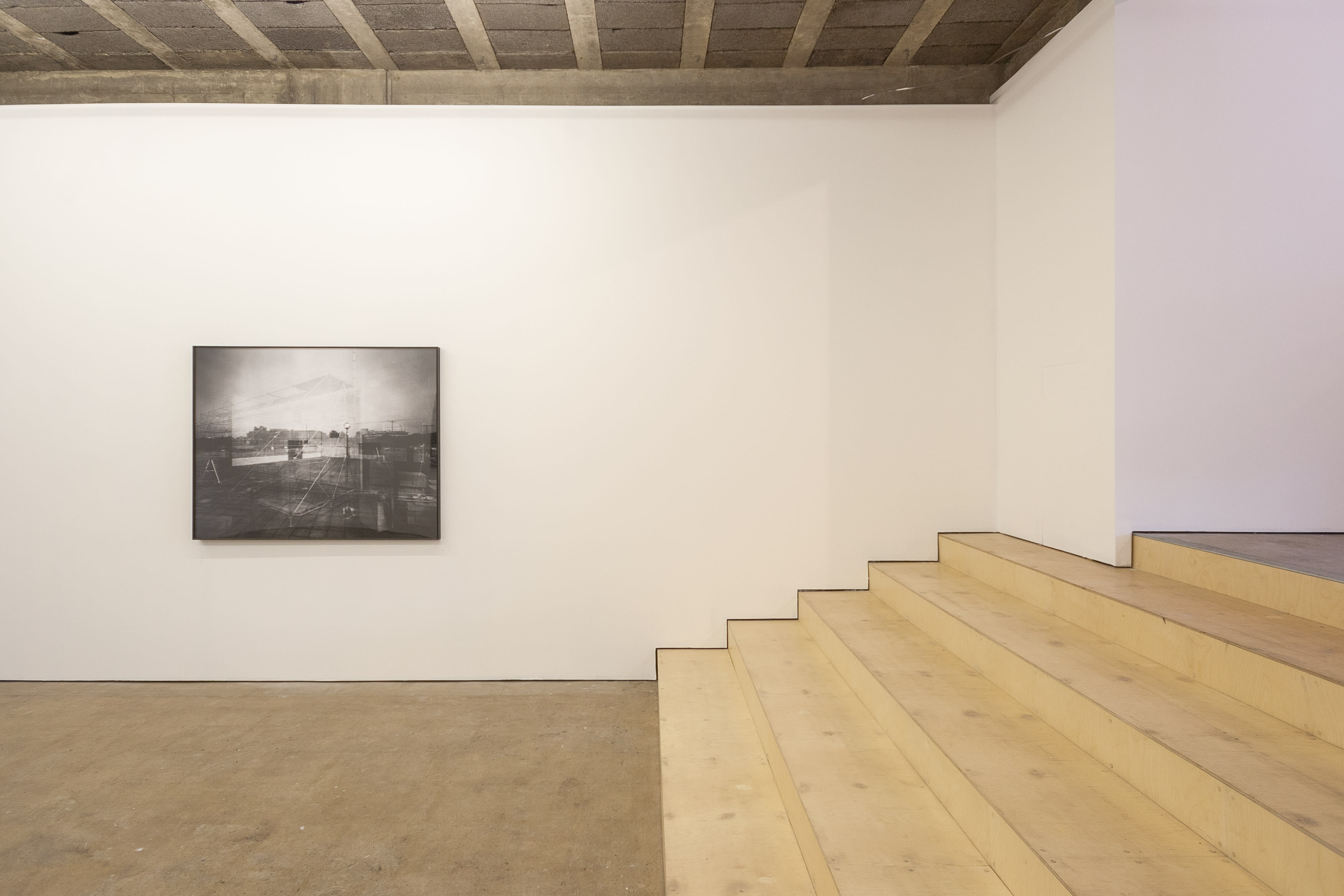 Installation shots of 'Moved' at Workplace | Gateshead featuring works by Cath Campbell, Joe Clark, Paul Merrick, Richard Rigg, Catherine Bertola and Wolfgang Weileder