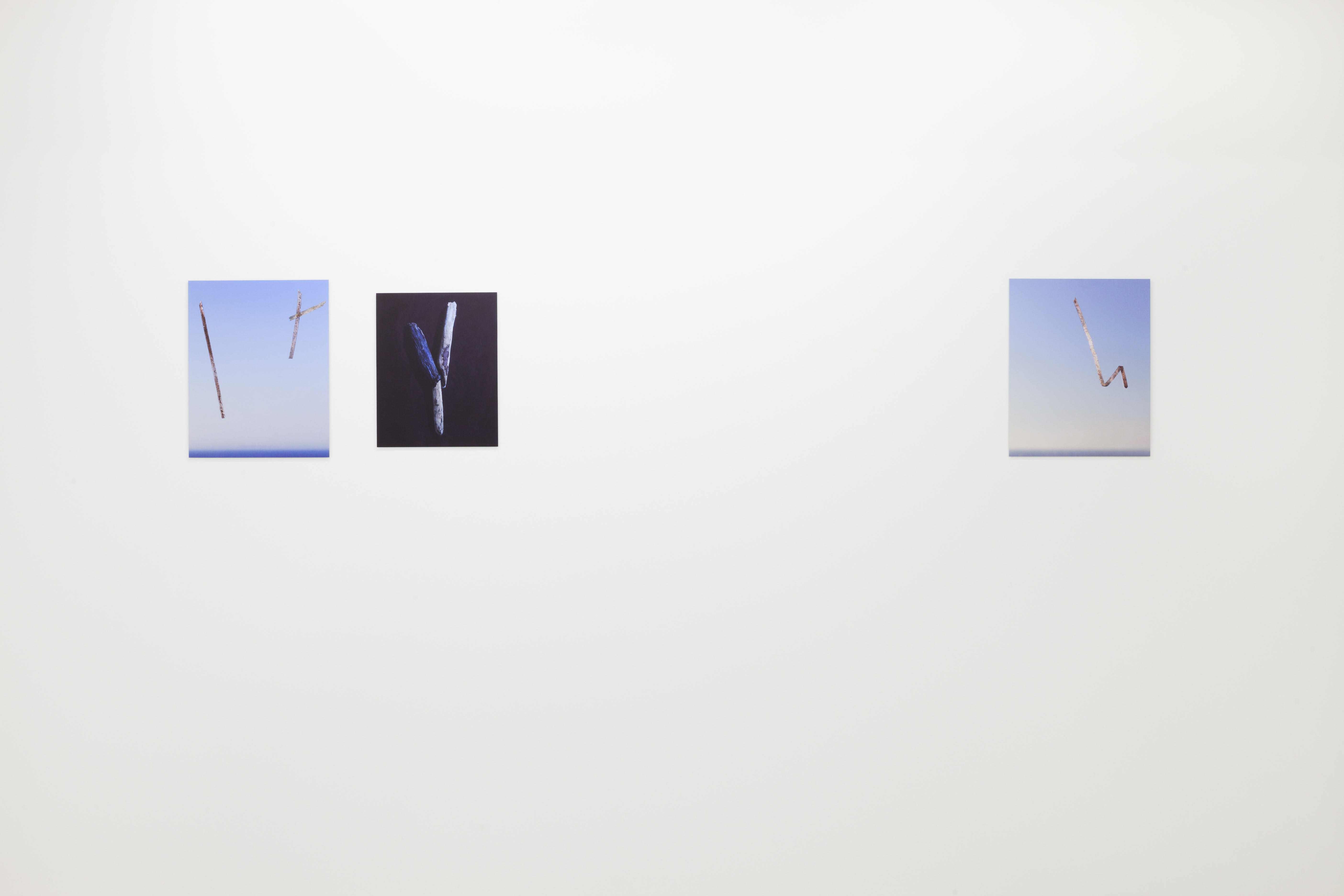 images of Joe Clarke's work in his exhibition 'Every song the same' at Workplace in London