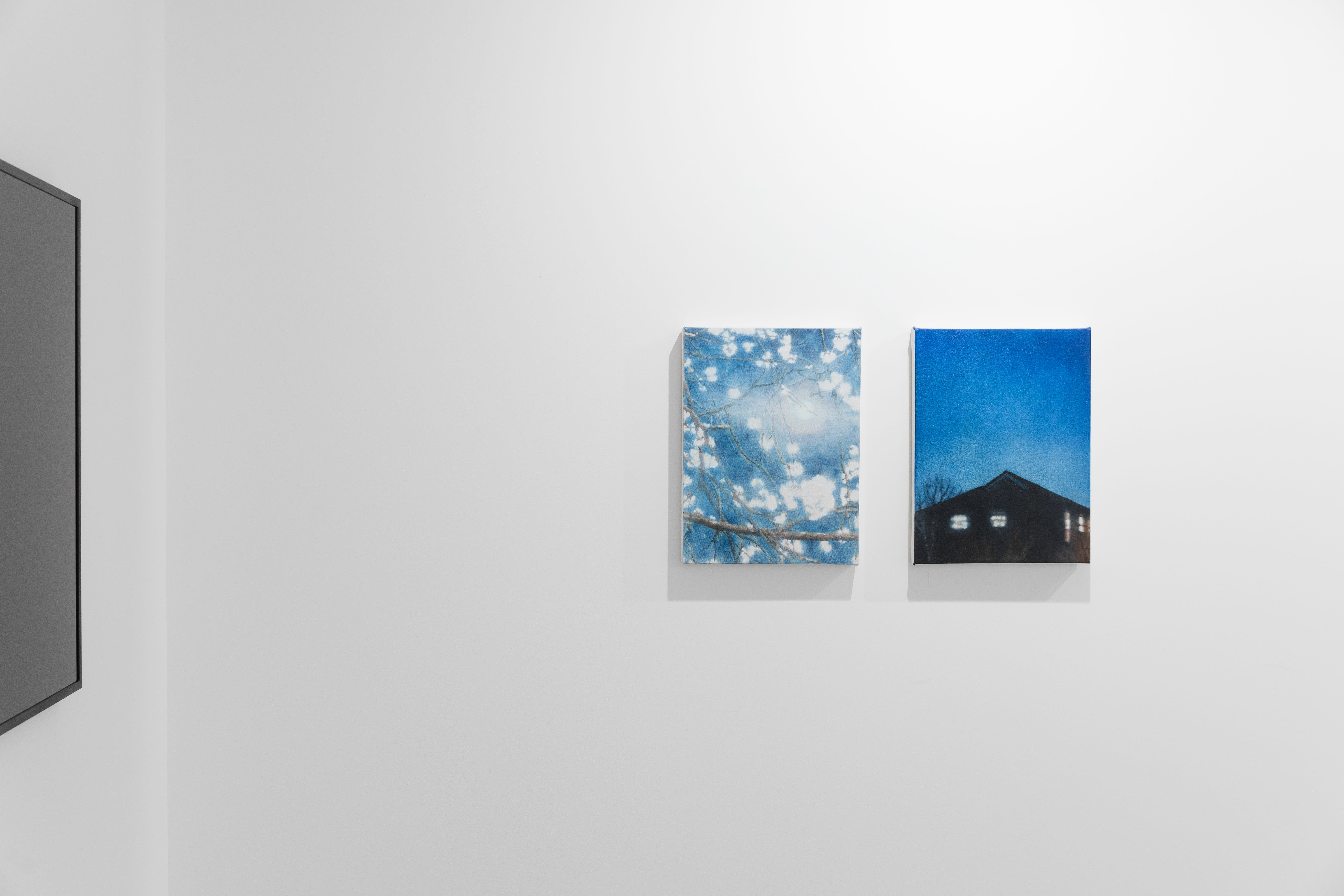 Installation views of 'Kaleidoscope' the inaugural group exhibition at Workplace in 50 Mortimer Street, Fitzrovia, London.