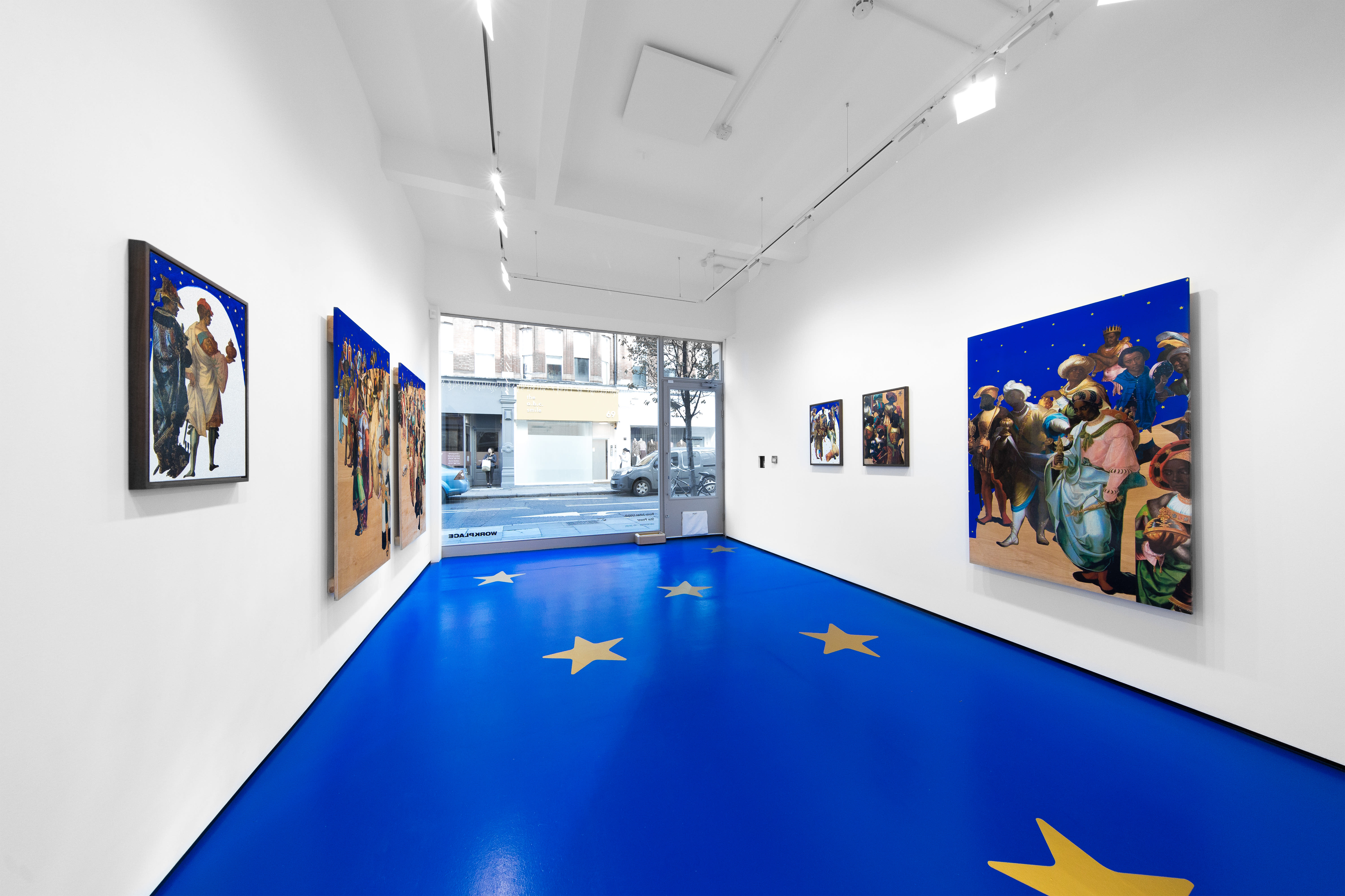 Installation photos of Rosa Johan Uddoh's exhibition 'Star Power' at Workplace | London 