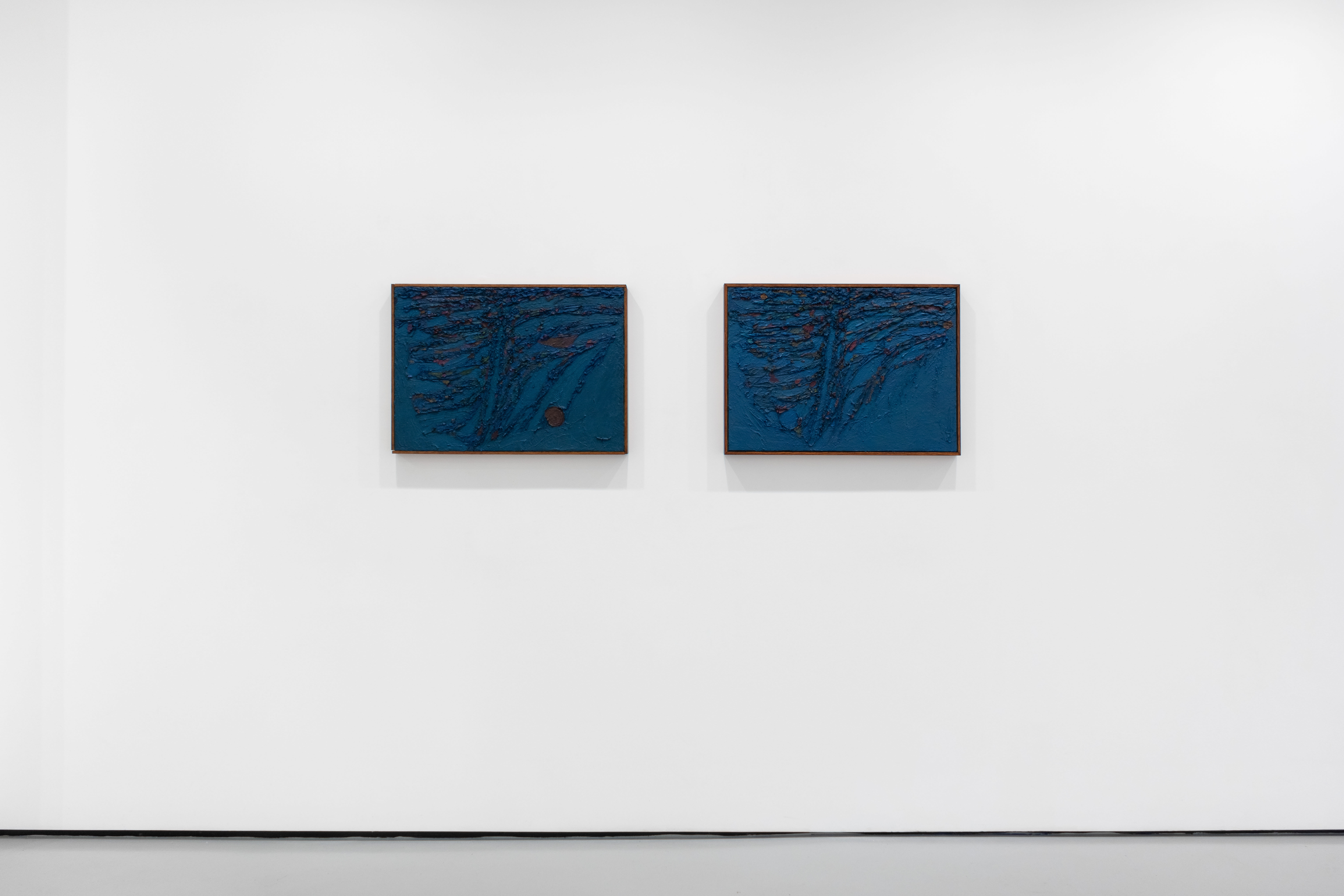 Installation photographs of James Collins exhibition 'Ground' at Workplace | London