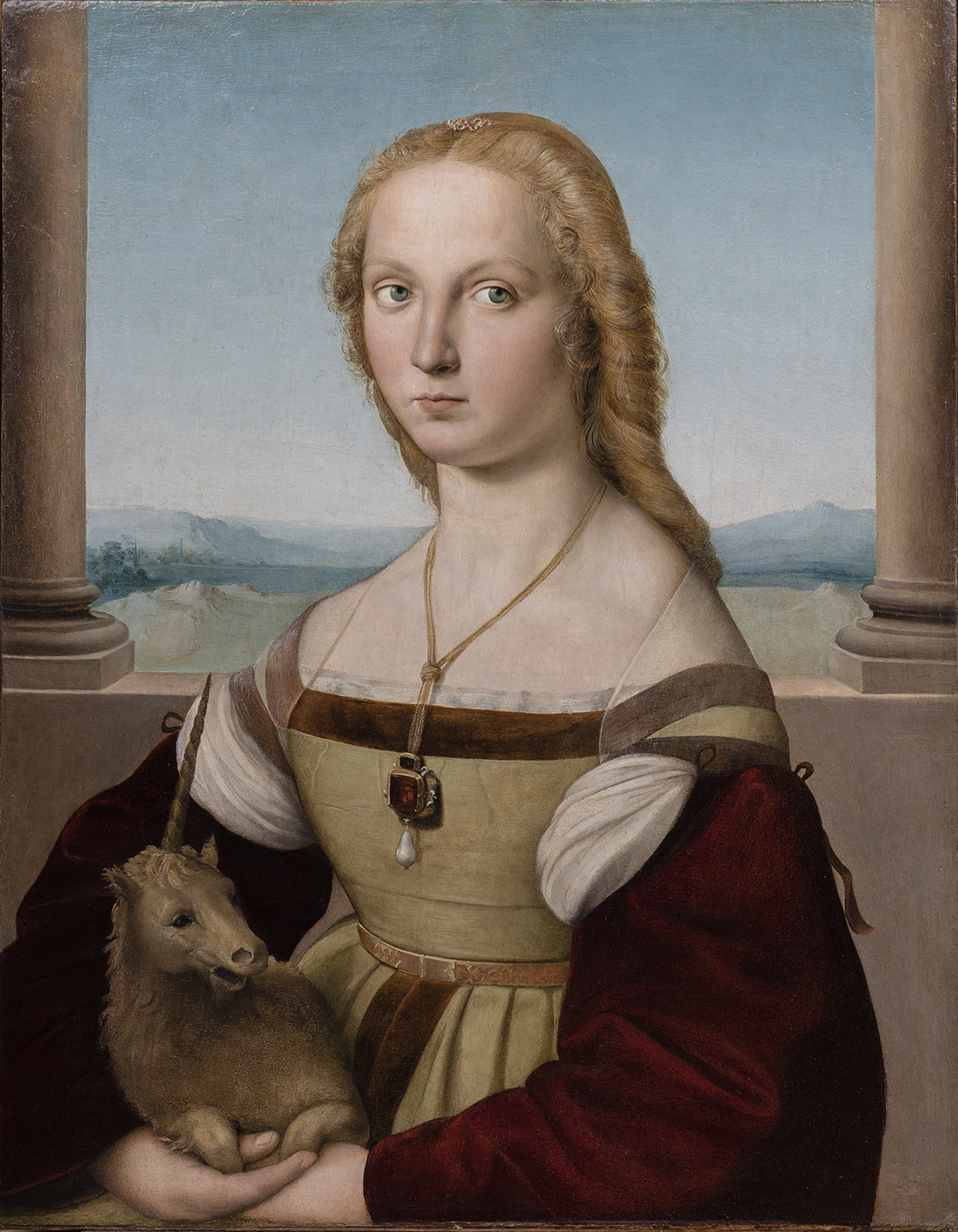 A painting of a young woman
