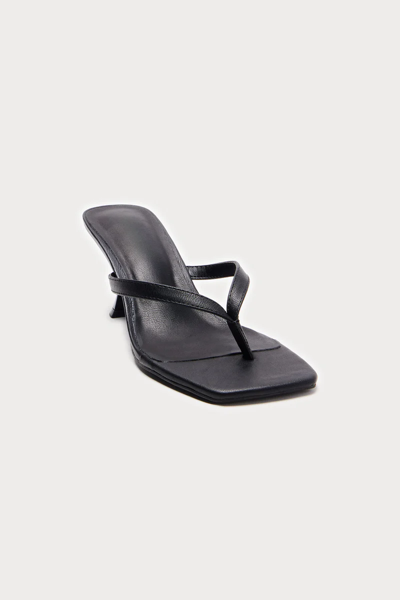 Pool Club Thong Heels - Black