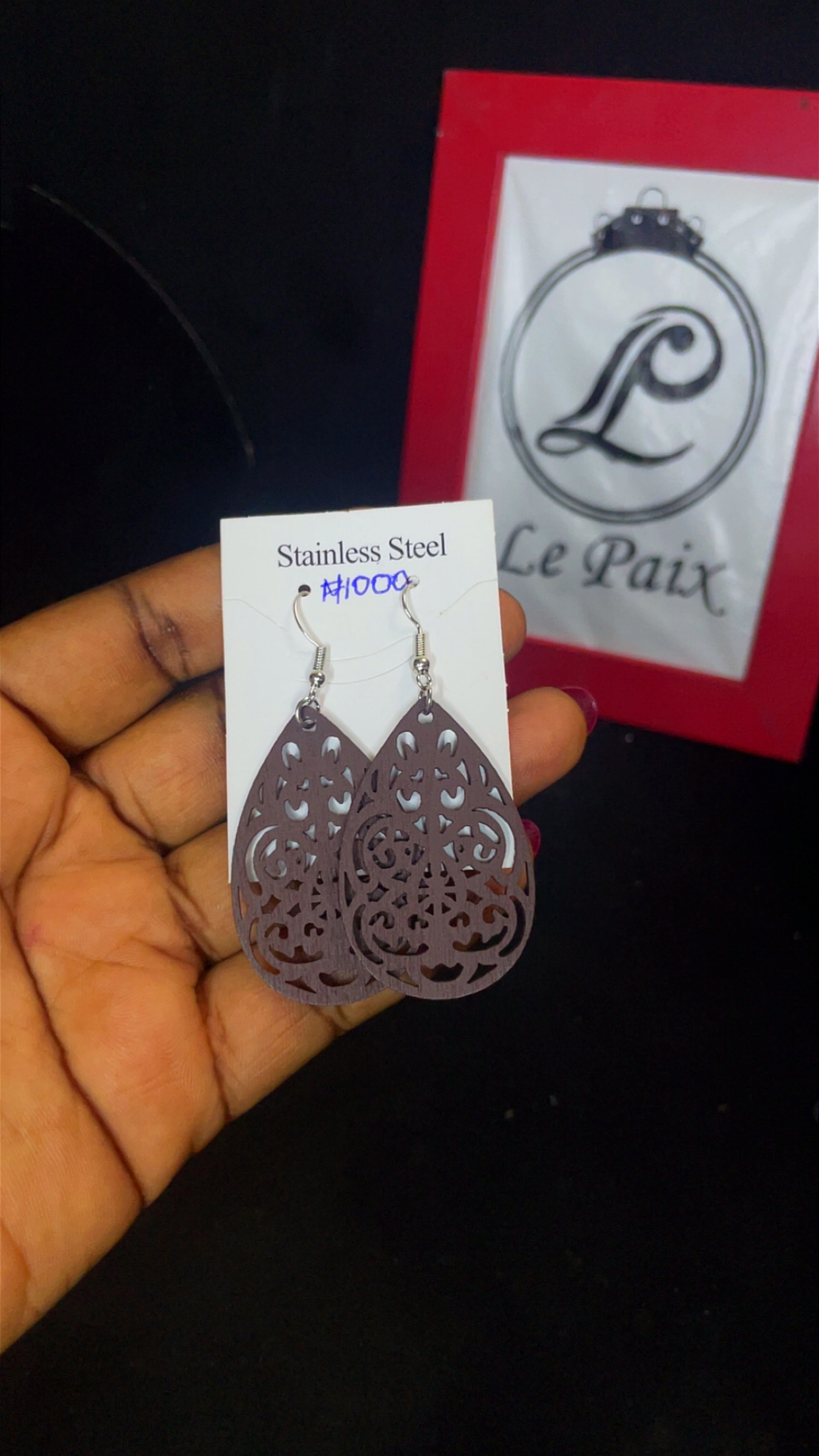 Wooden Hollow Earrings