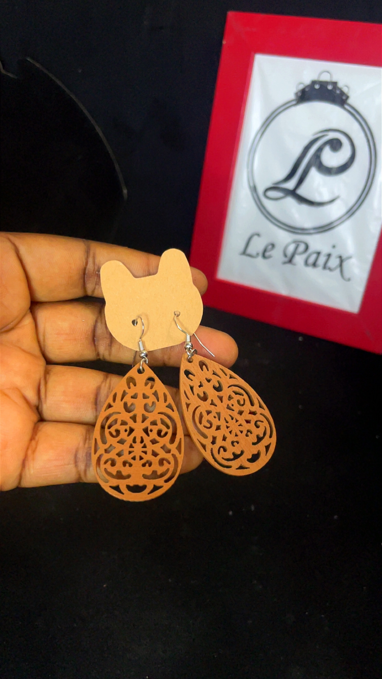 Wooden Hollow Earrings