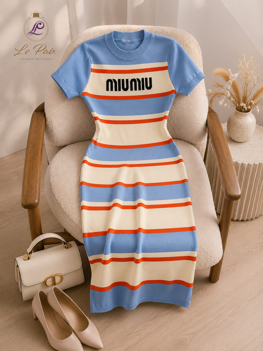 MIUMIU Brand: Knit style Body con dress