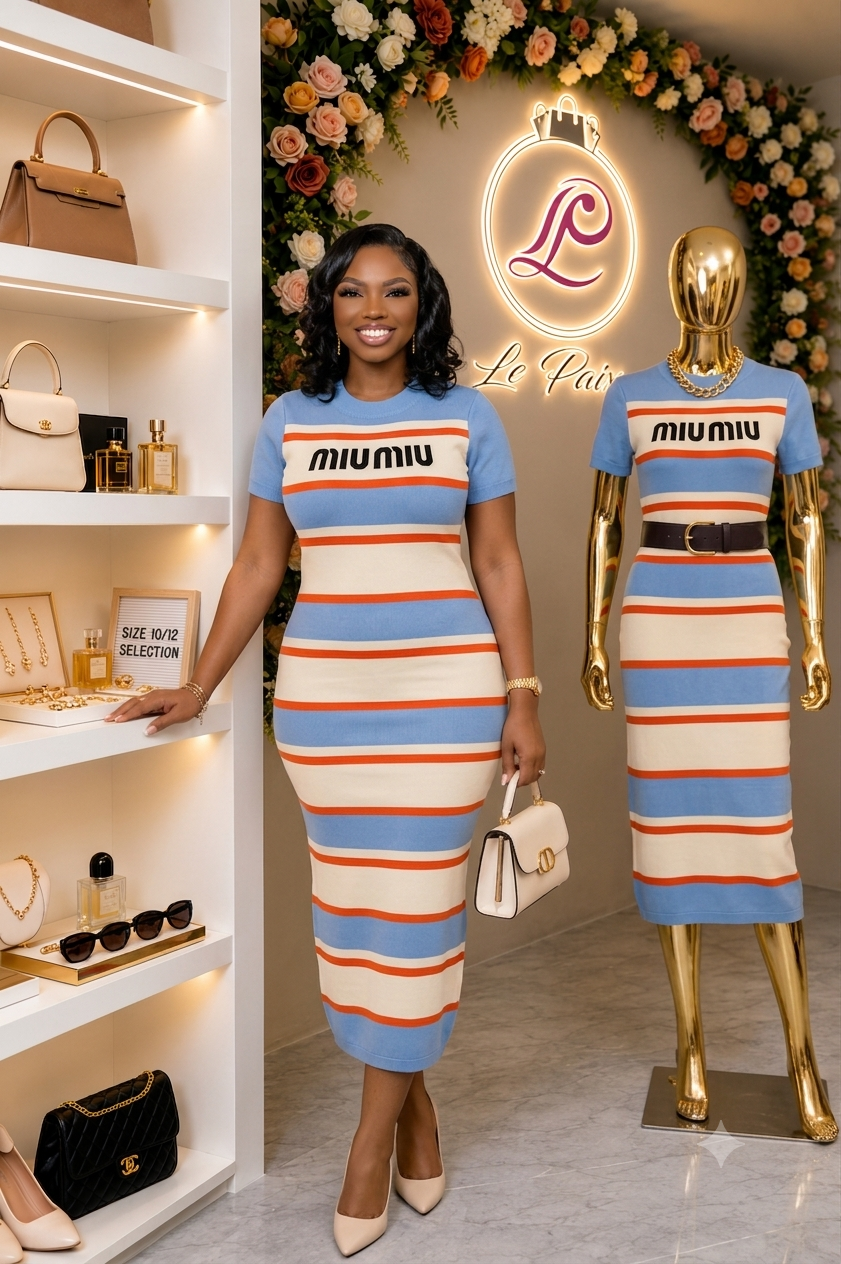 MIUMIU Brand: Knit style Body con dress