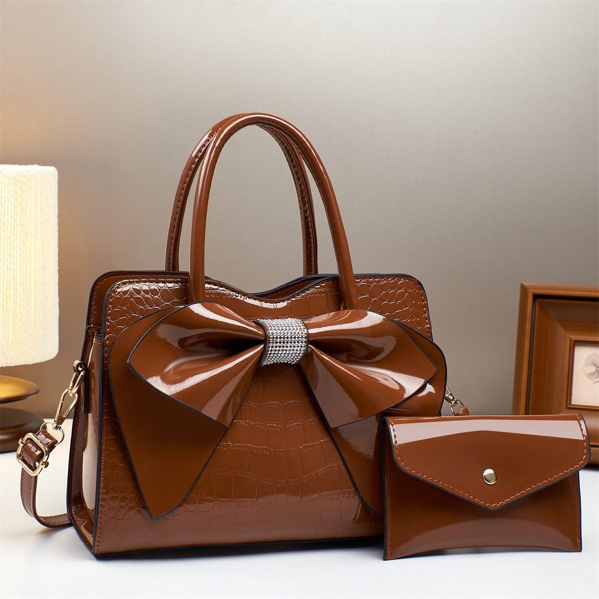 Glossy Midi Bag Set