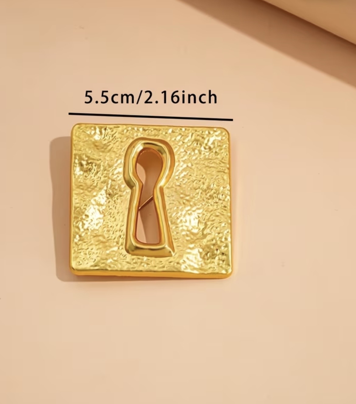 Exaggerated KeyHole Brooch