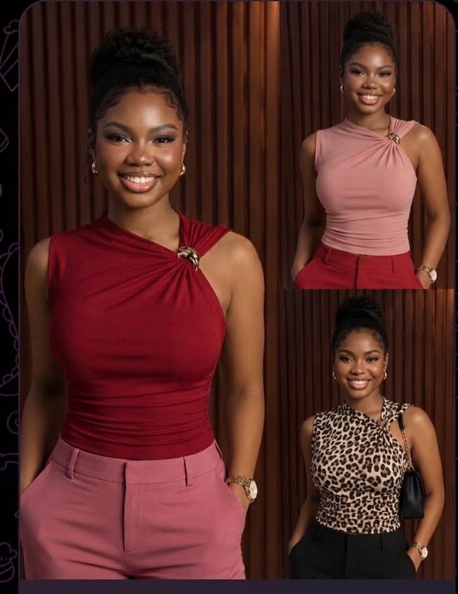 Brooch Clipped armless top