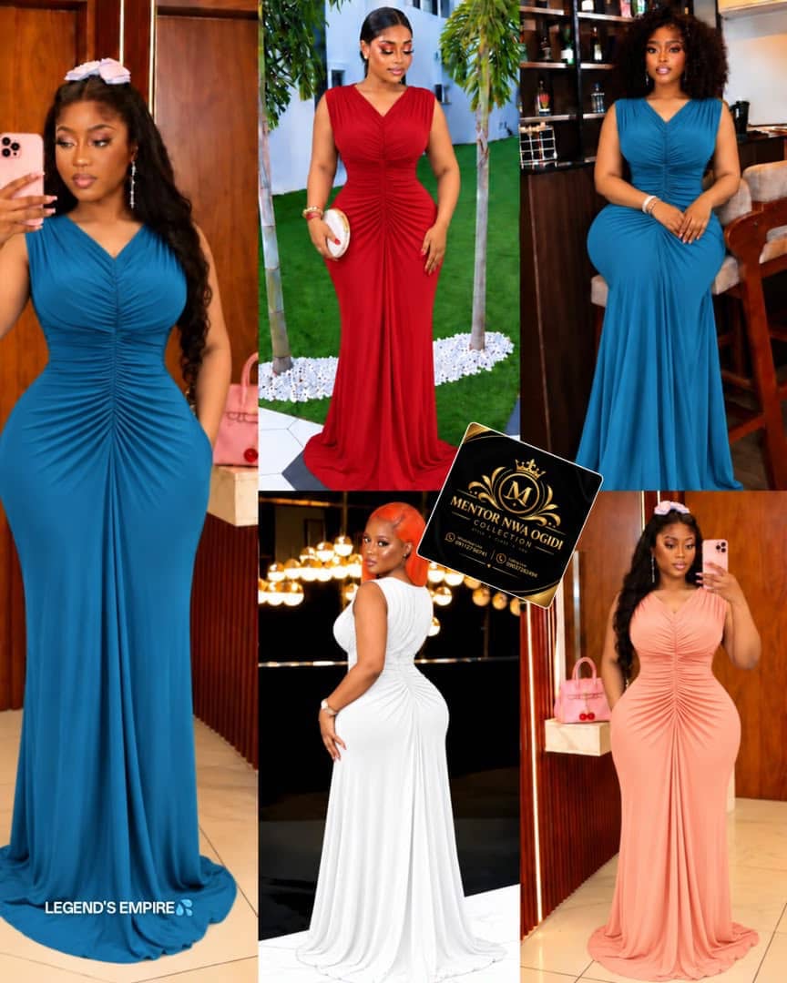 Sleeveless Ruched Gown