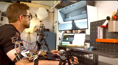 YouTuber's homebrew aim-assist exoskeleton grabs them second place in global Aimlabs leader board — 63% aim boost from AI-powered project