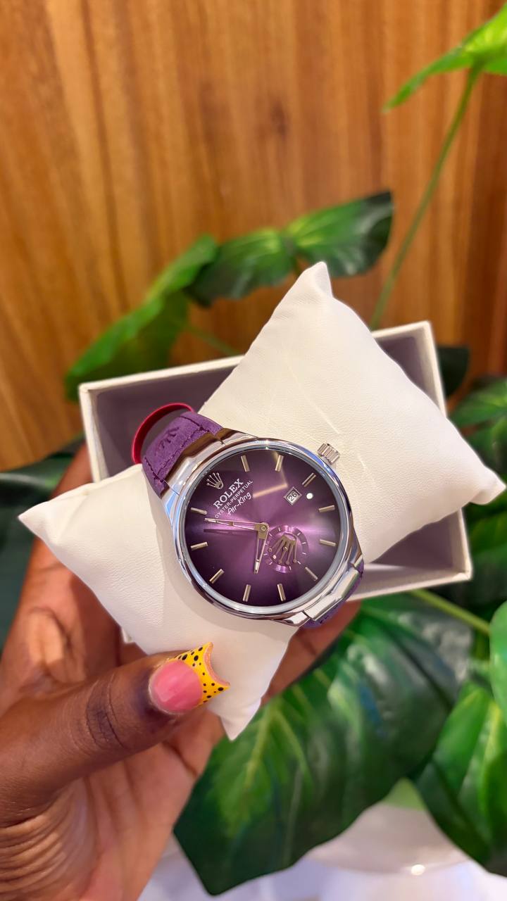 Rolex Leather Watch