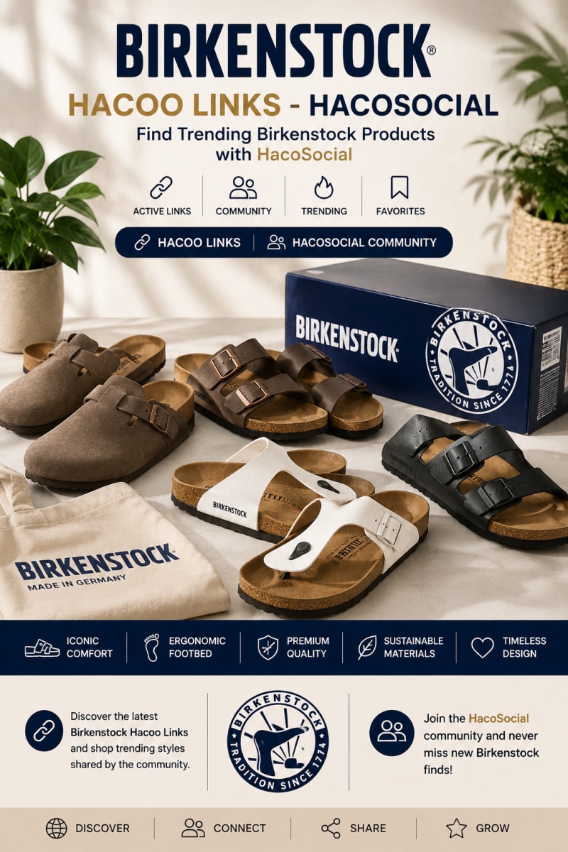 Birkenstock Hacoo Links - HacoSocial | Find Trending Birkenstock Sandals & Active Links
