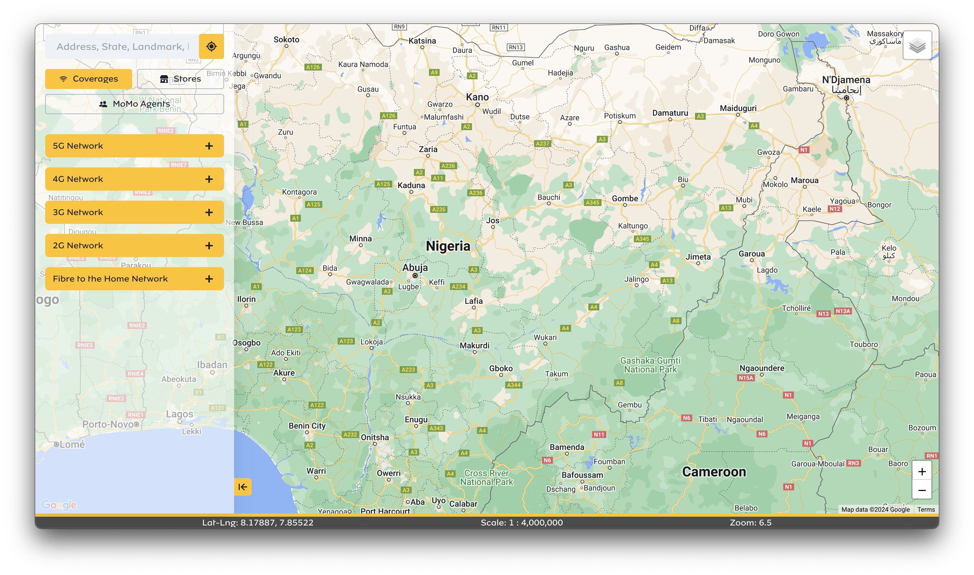 MTN Coverage Locator
