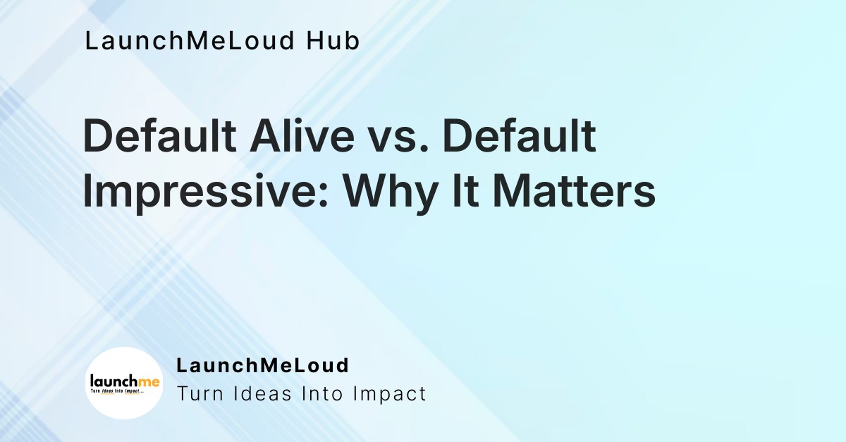 Why Being Default Alive Beats Being Default Impressive
